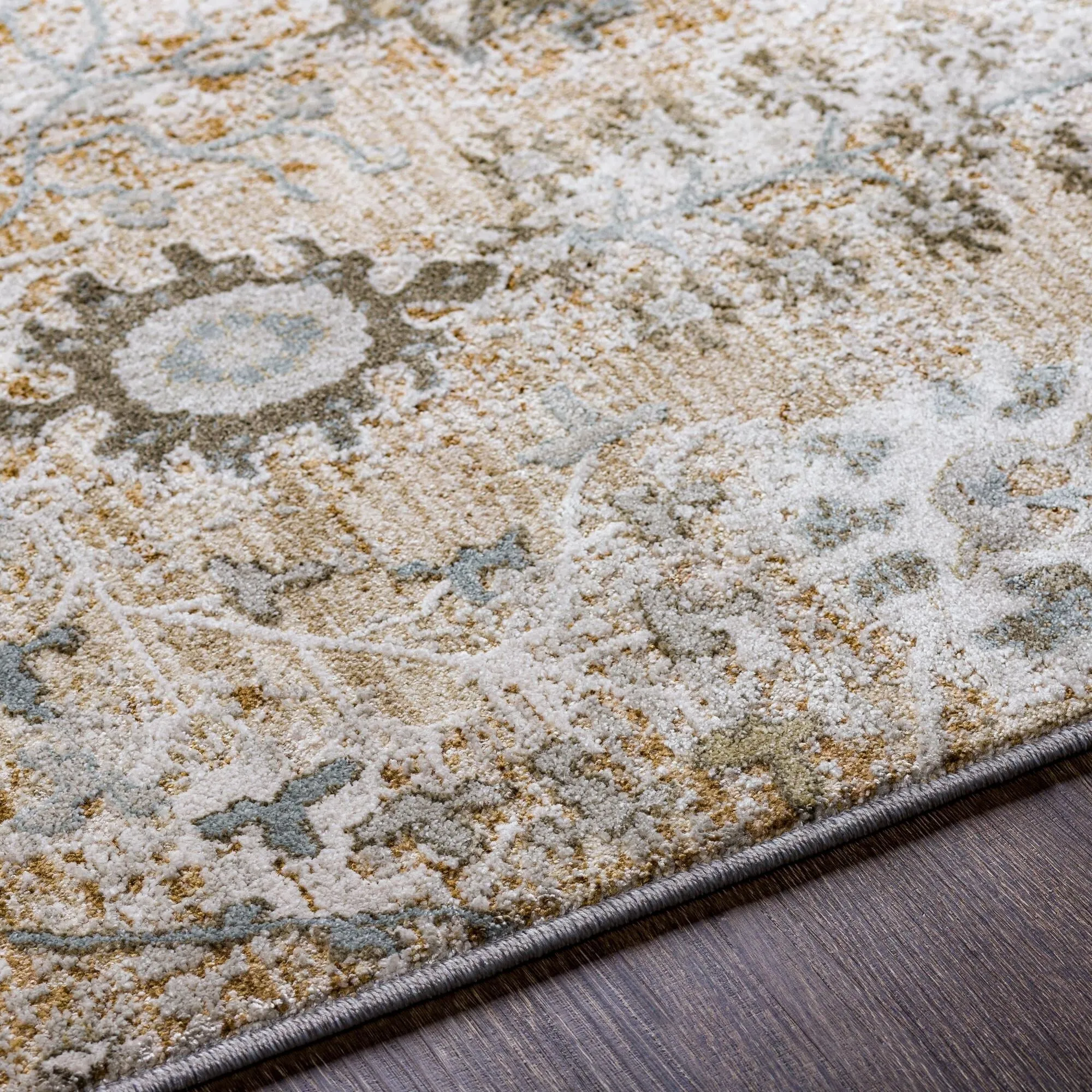 Brain Transitional Floral Area Rug