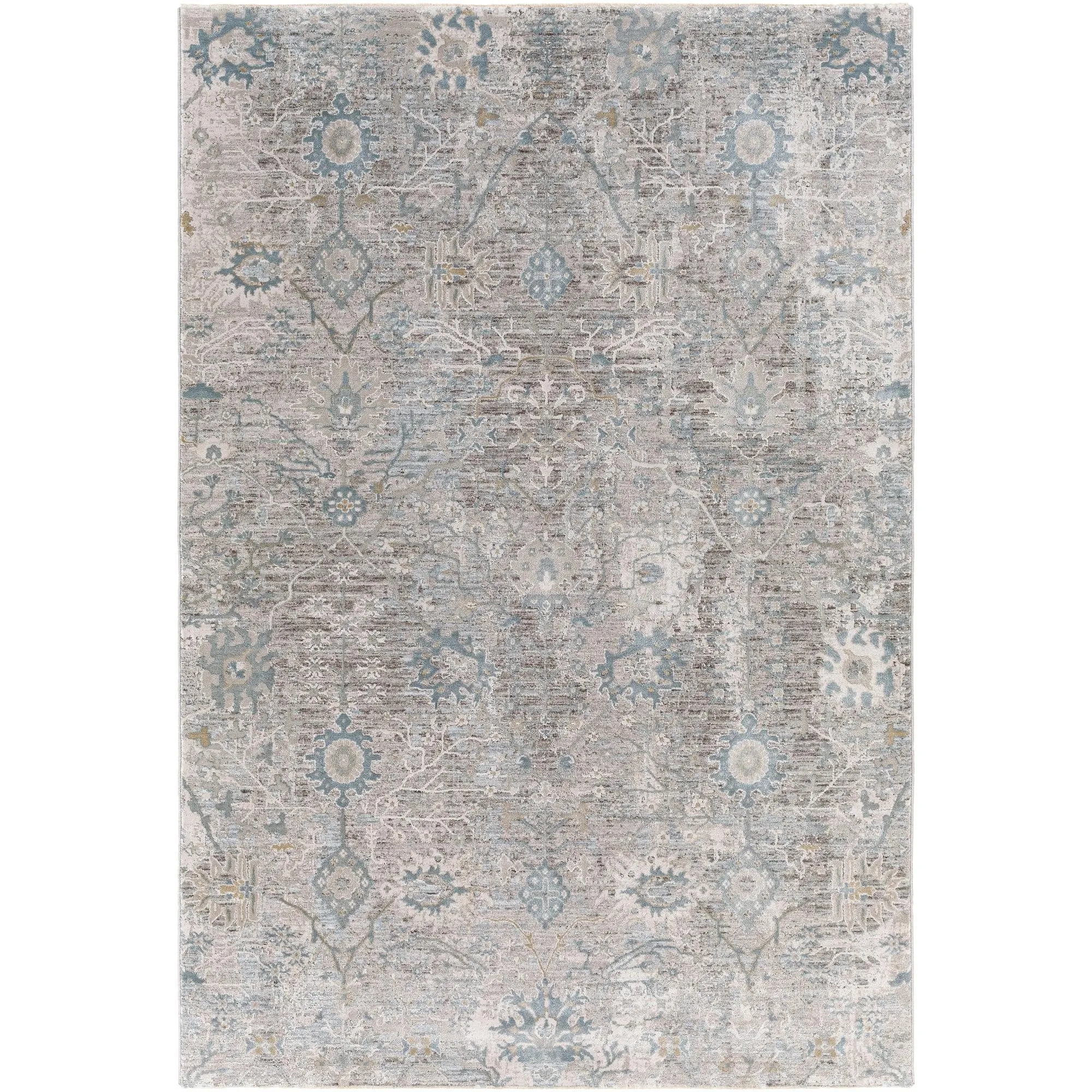 Brain Transitional Floral Area Rug