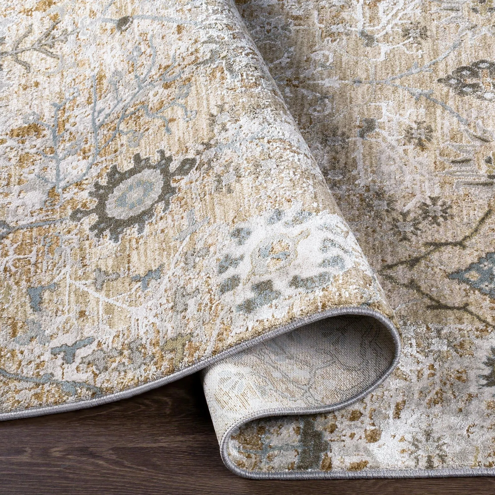 Brain Transitional Floral Area Rug