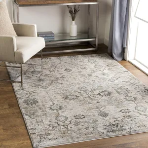 Brain Transitional Floral Area Rug