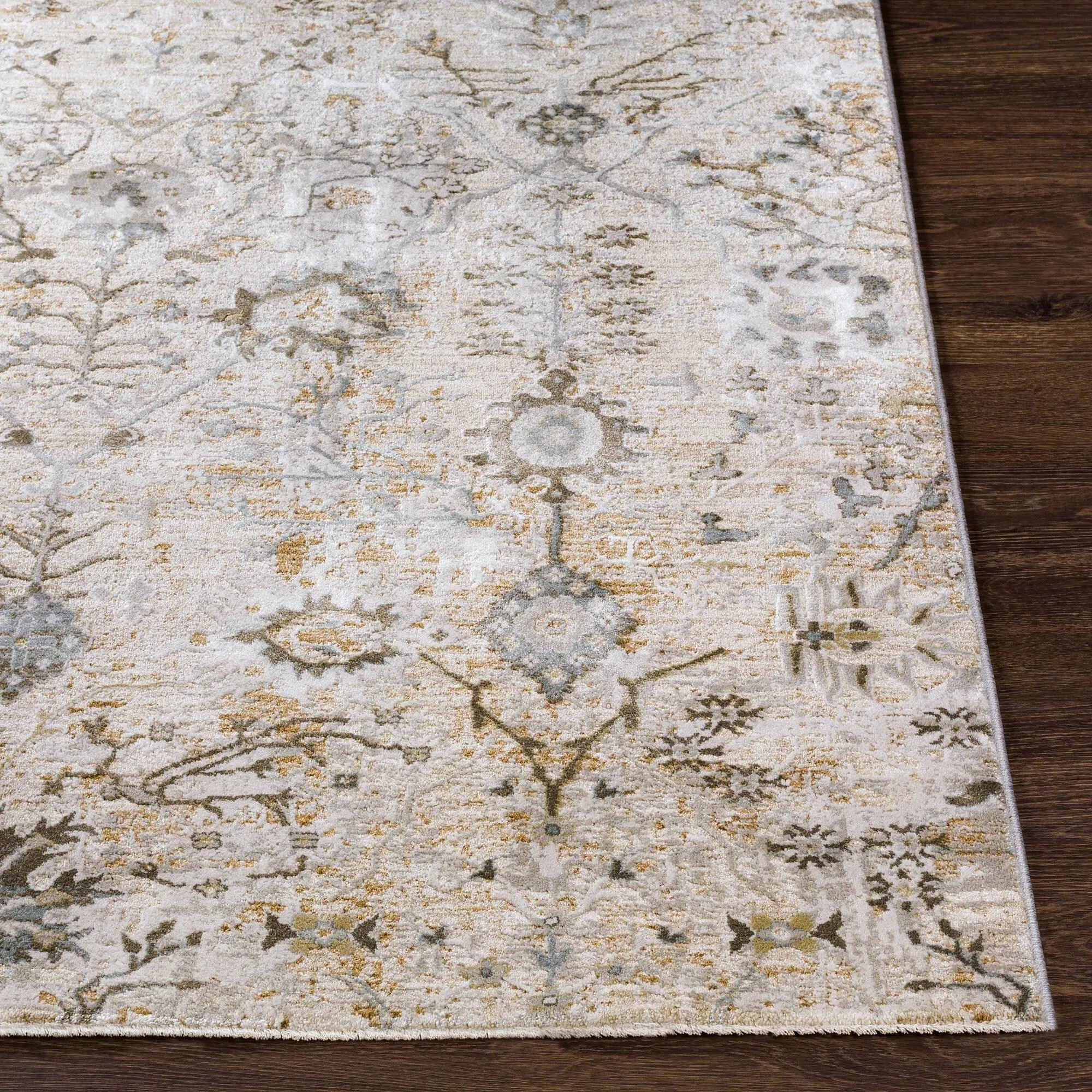 Brain Transitional Floral Area Rug