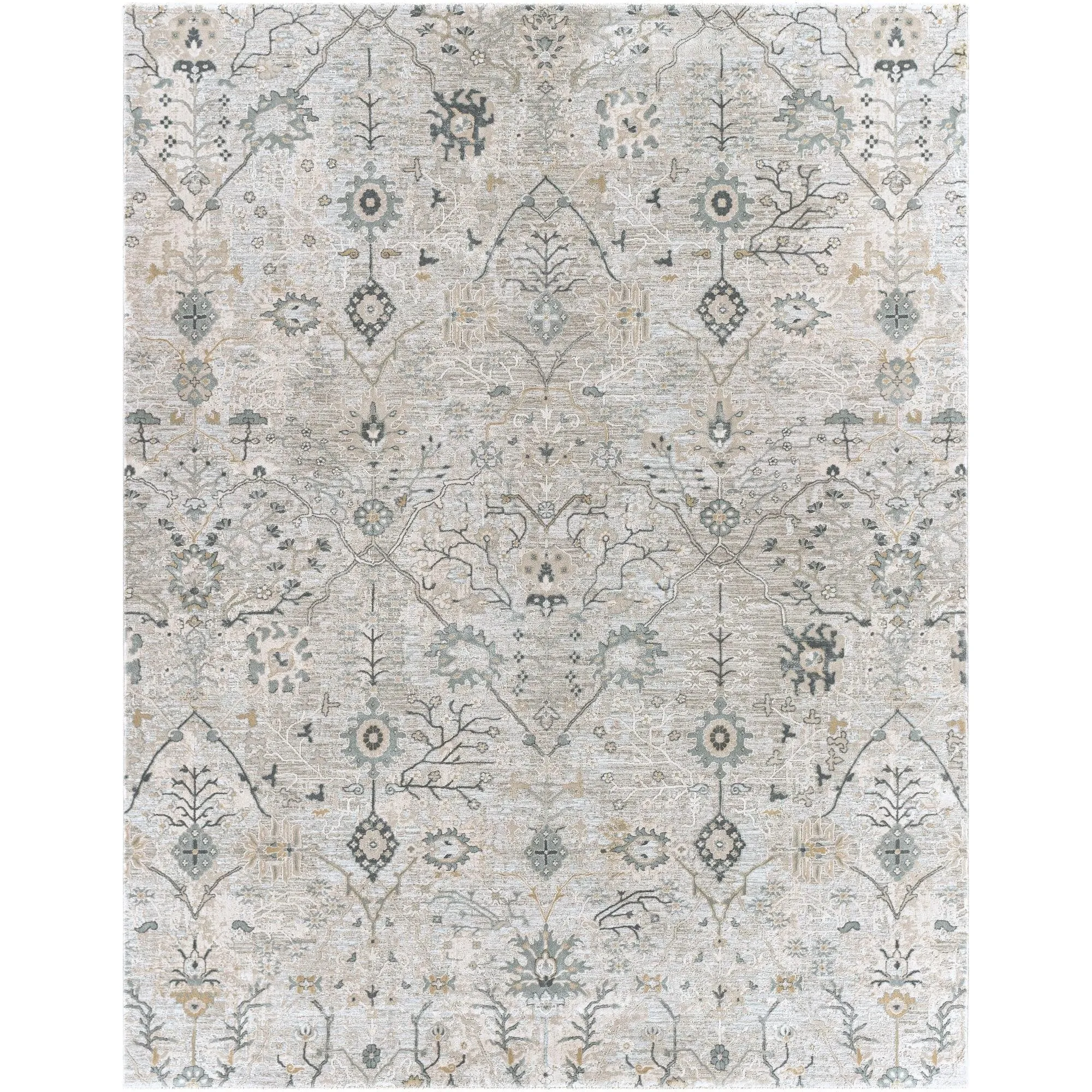 Brain Transitional Floral Area Rug