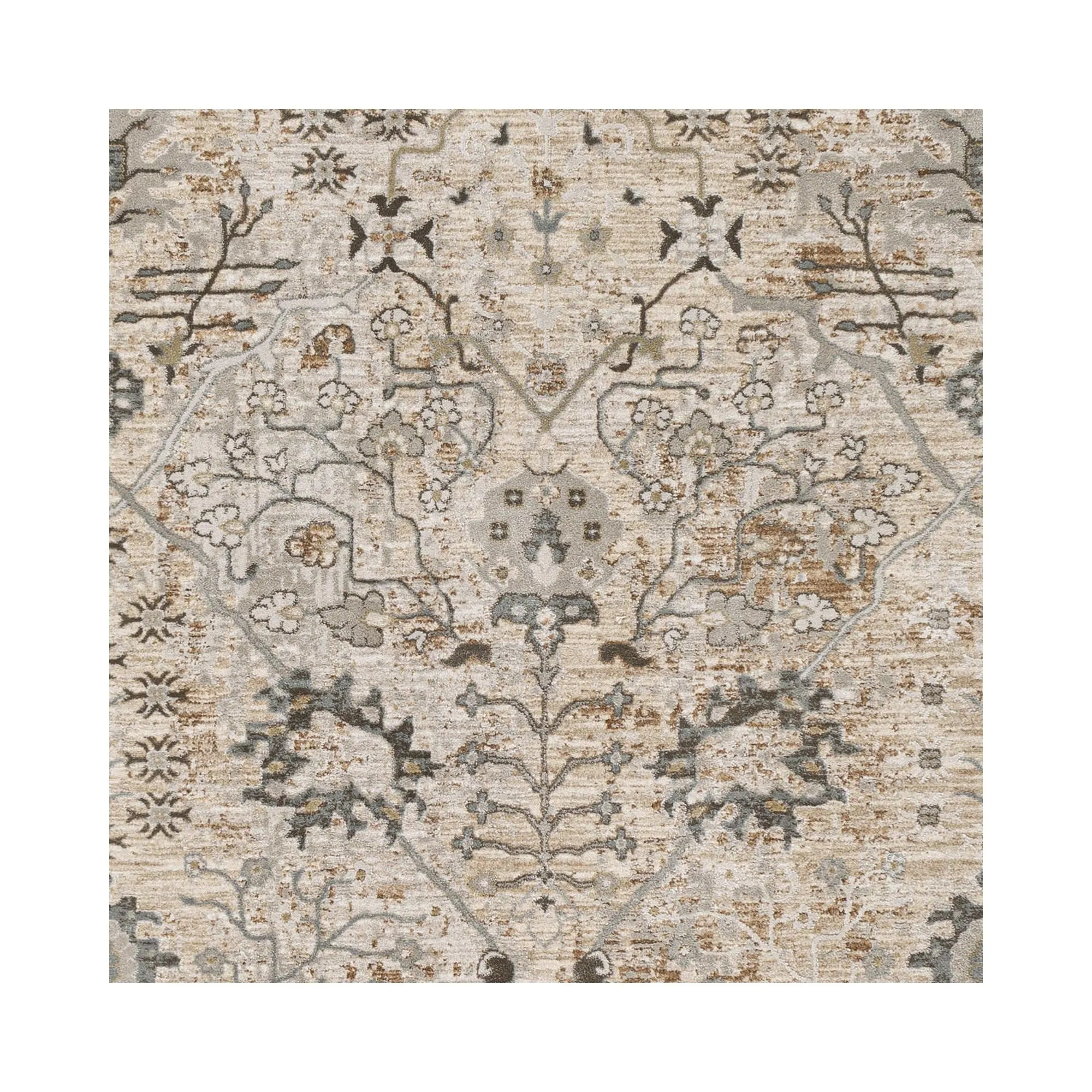 Brain Transitional Floral Area Rug