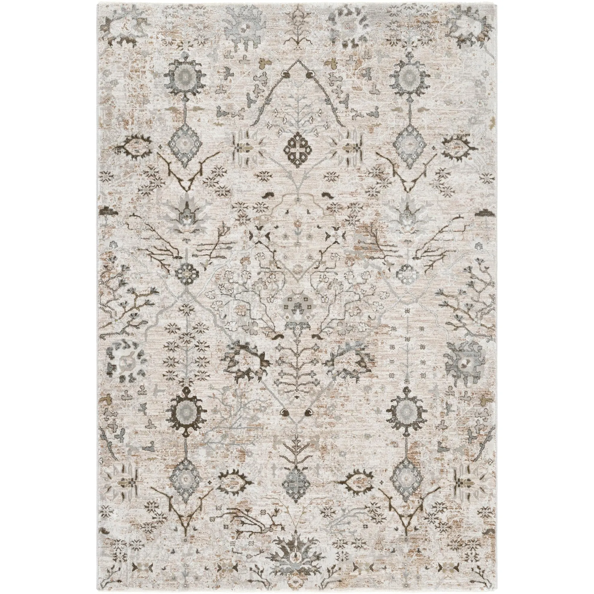 Brain Transitional Floral Area Rug