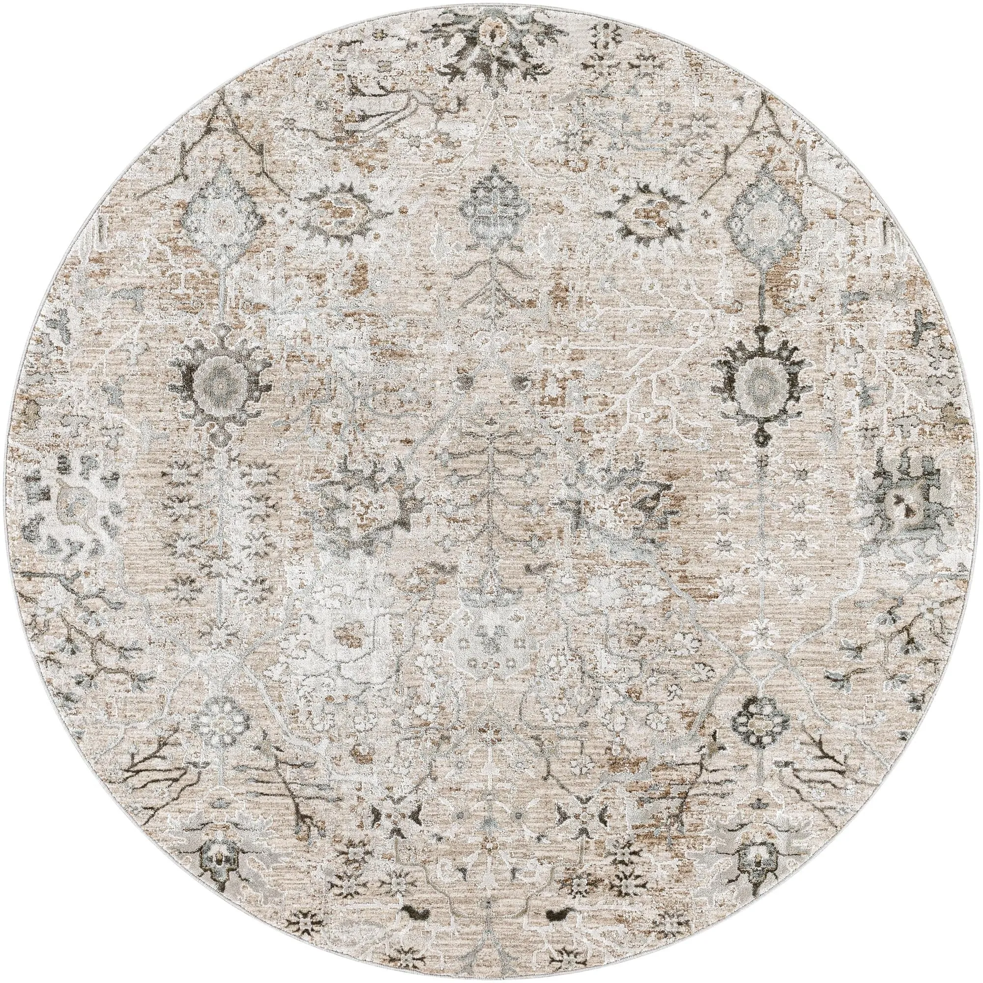 Brain Transitional Floral Area Rug