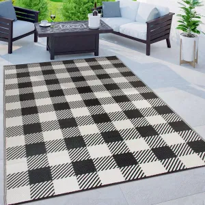 Buffalo Plaid Reversible Plastic Outdoor Rugs