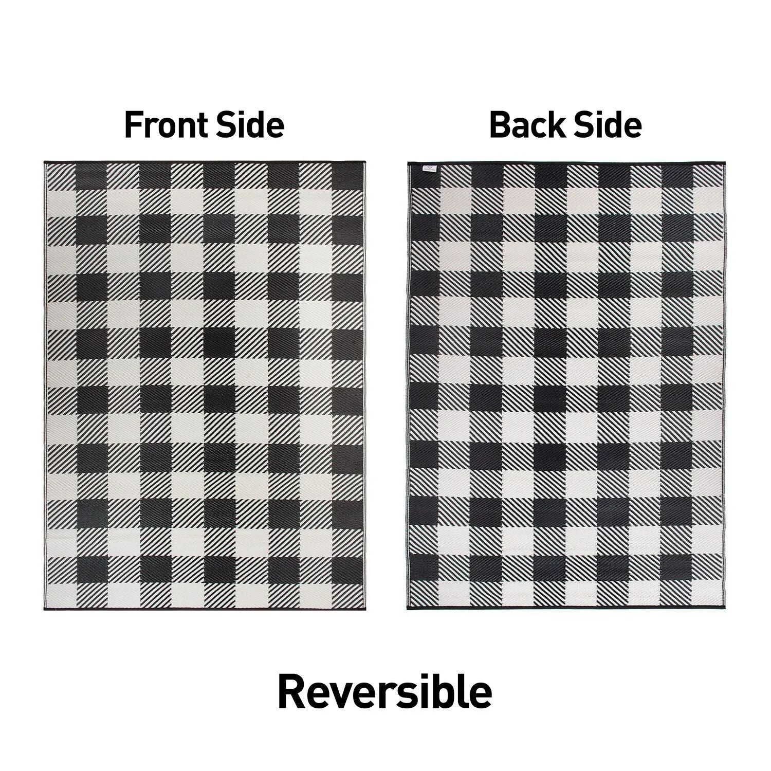 Buffalo Plaid Reversible Plastic Outdoor Rugs