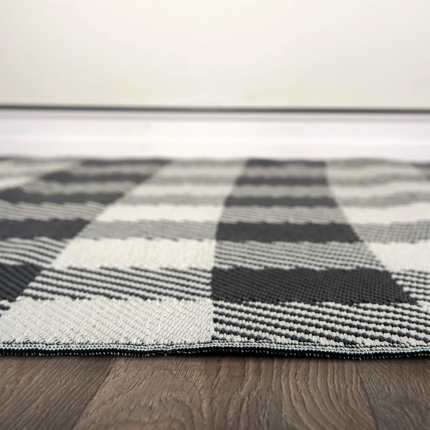 Buffalo Plaid Reversible Plastic Outdoor Rugs