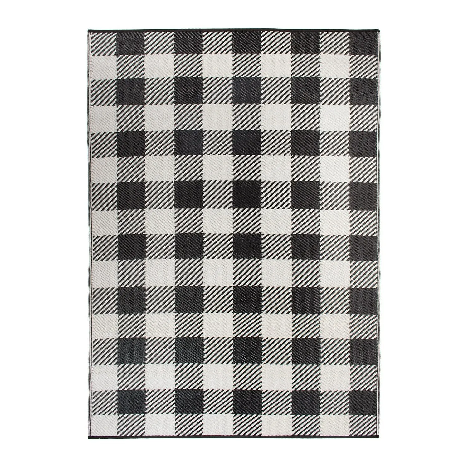 Buffalo Plaid Reversible Plastic Outdoor Rugs