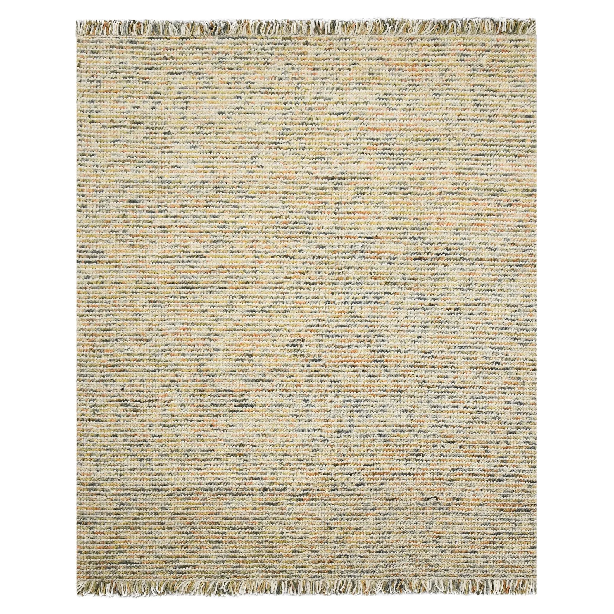 Cableknit Casual Hand-Woven Wool and Cotton Area Rug
