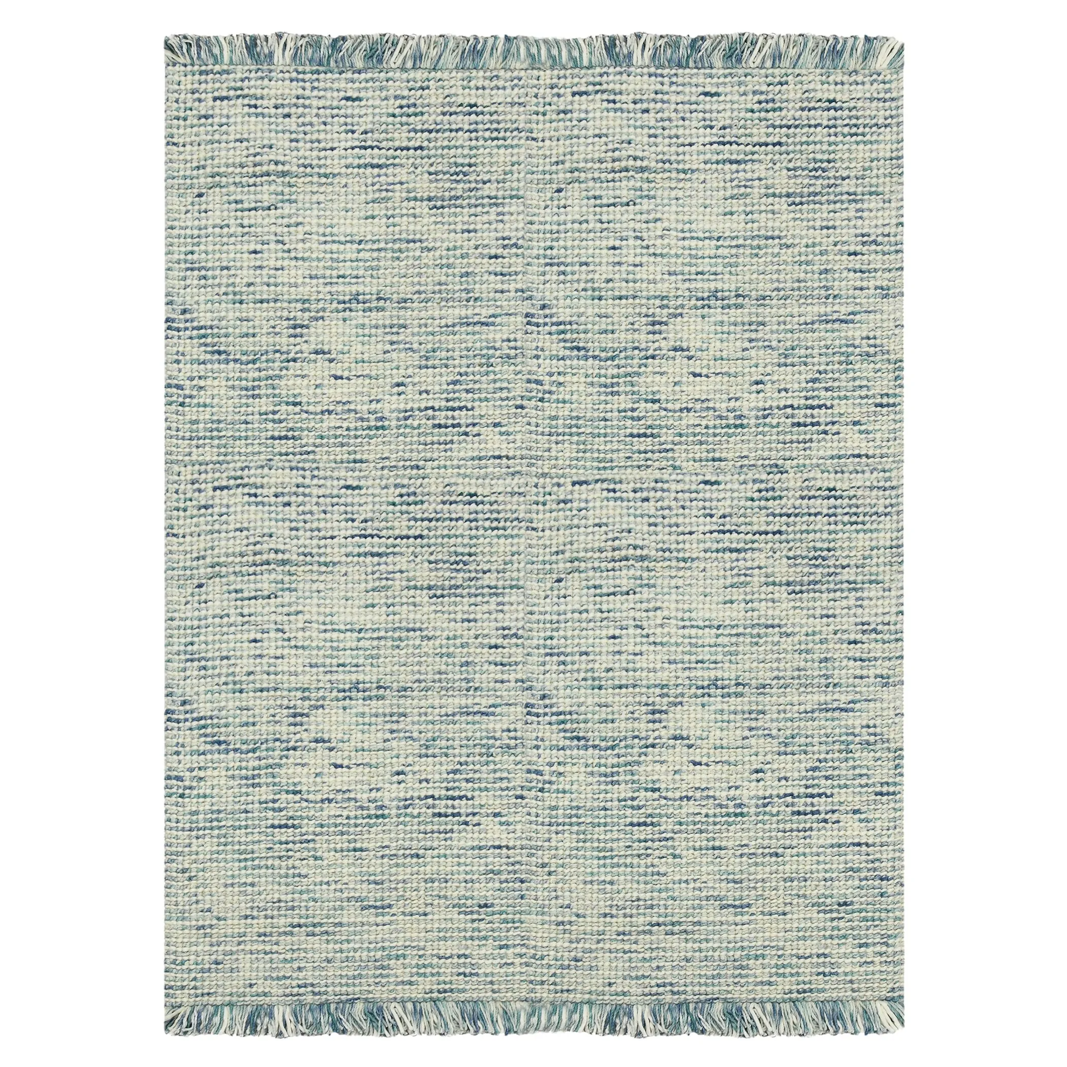 Cableknit Casual Hand-Woven Wool and Cotton Area Rug