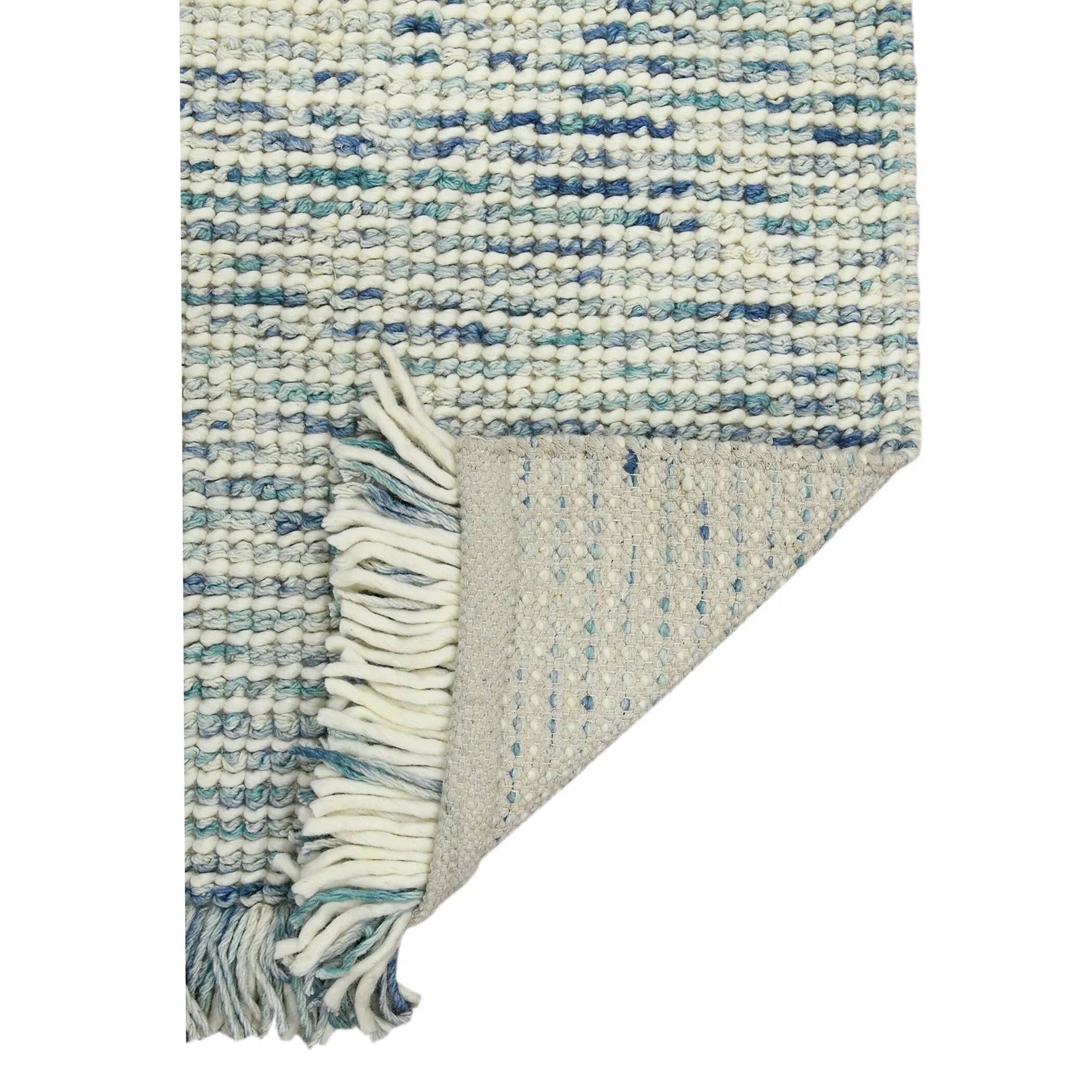 Cableknit Casual Hand-Woven Wool and Cotton Area Rug
