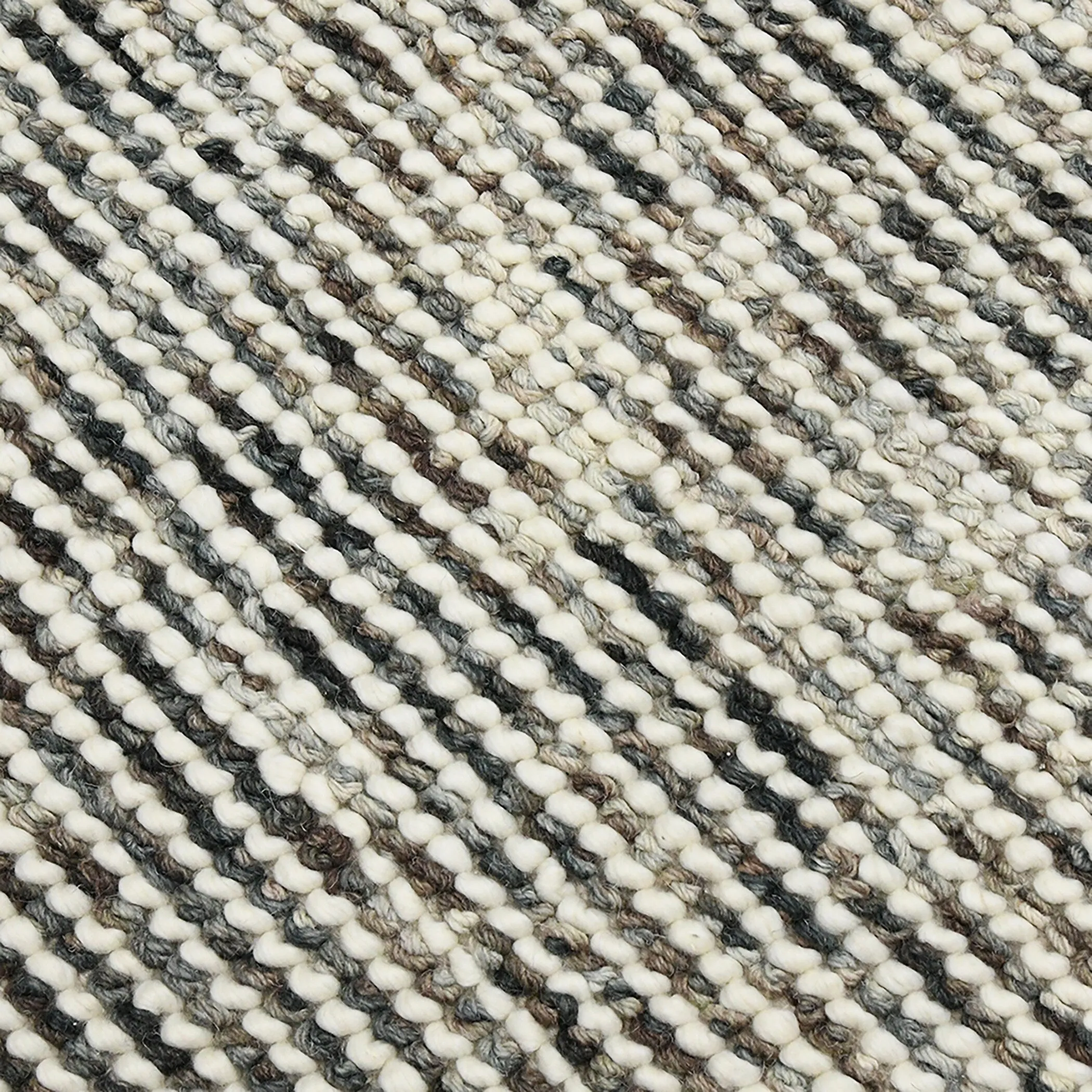 Cableknit Casual Hand-Woven Wool and Cotton Area Rug
