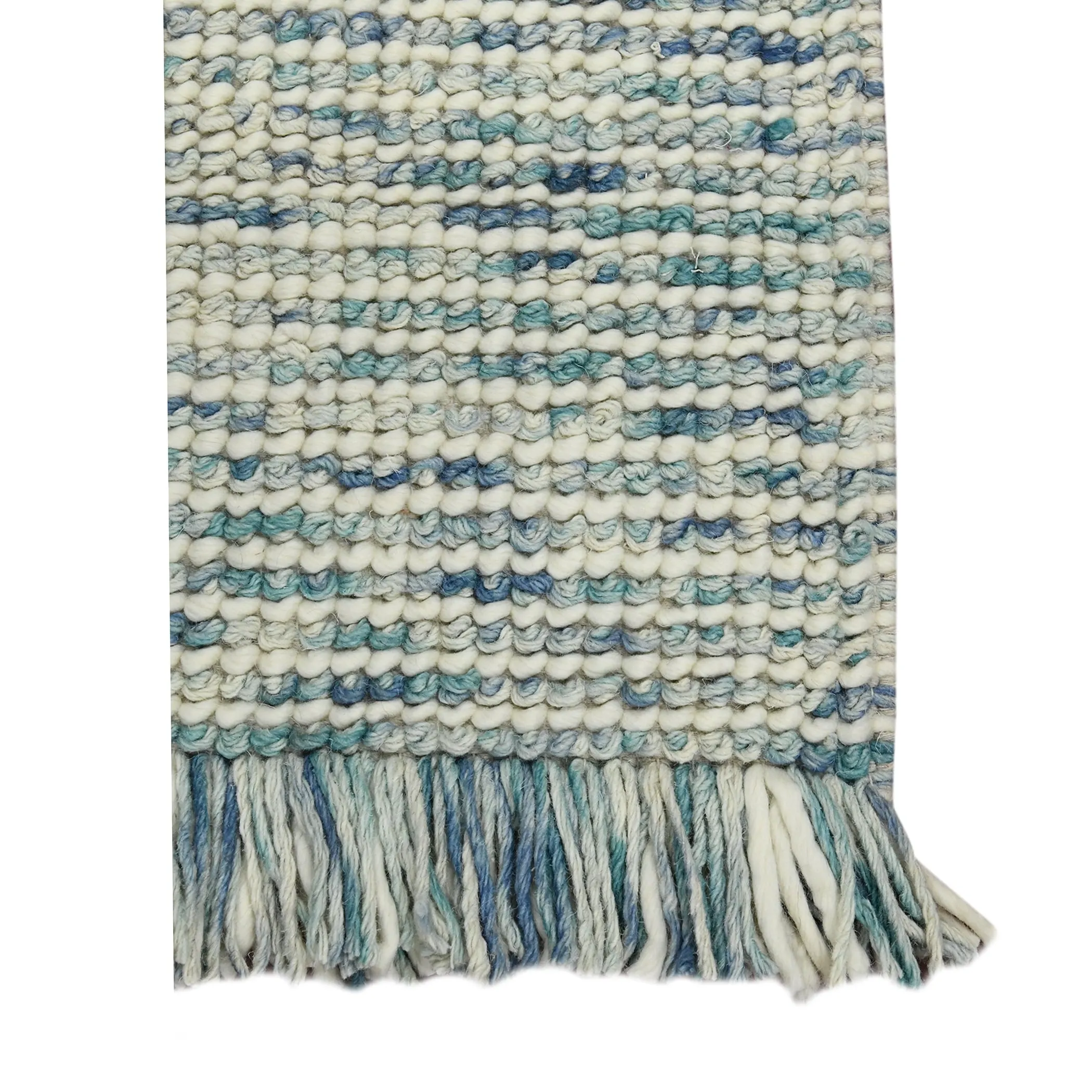 Cableknit Casual Hand-Woven Wool and Cotton Area Rug