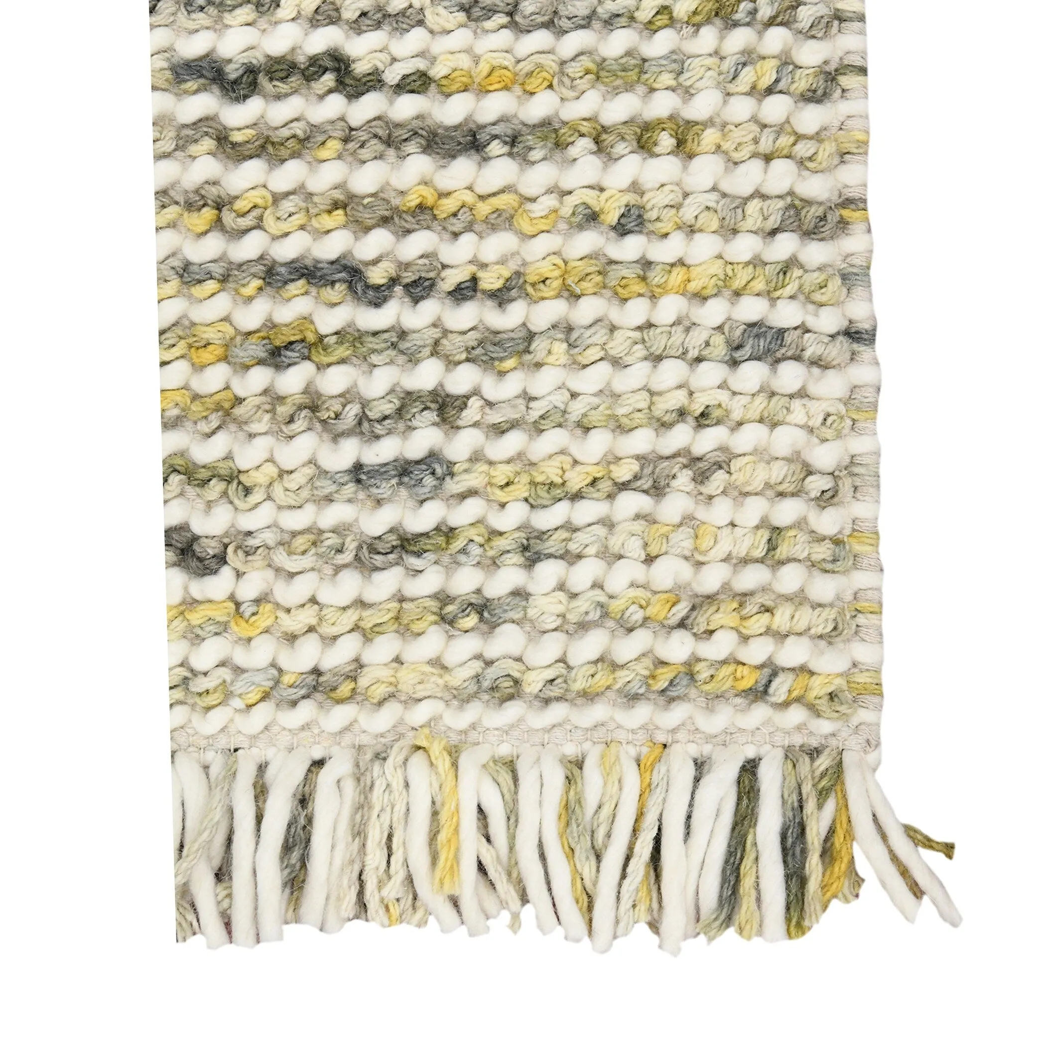 Cableknit Casual Hand-Woven Wool and Cotton Area Rug