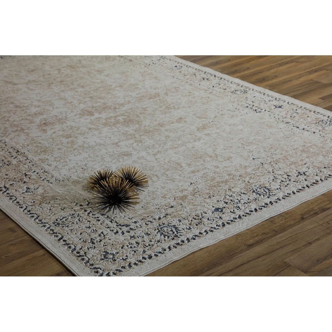 Cambridge CreamVintage Distressed Oriental Area Rug
