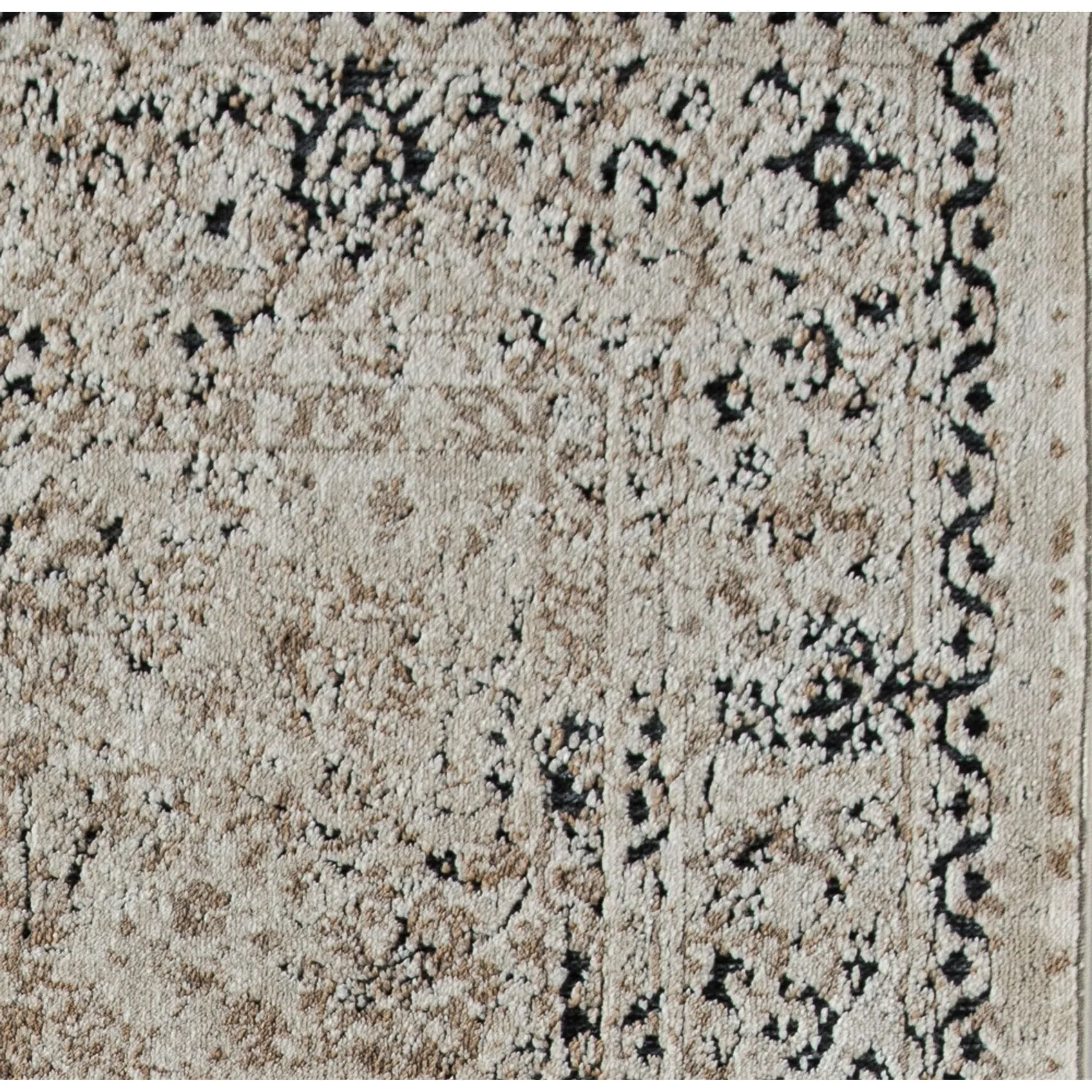 Cambridge CreamVintage Distressed Oriental Area Rug