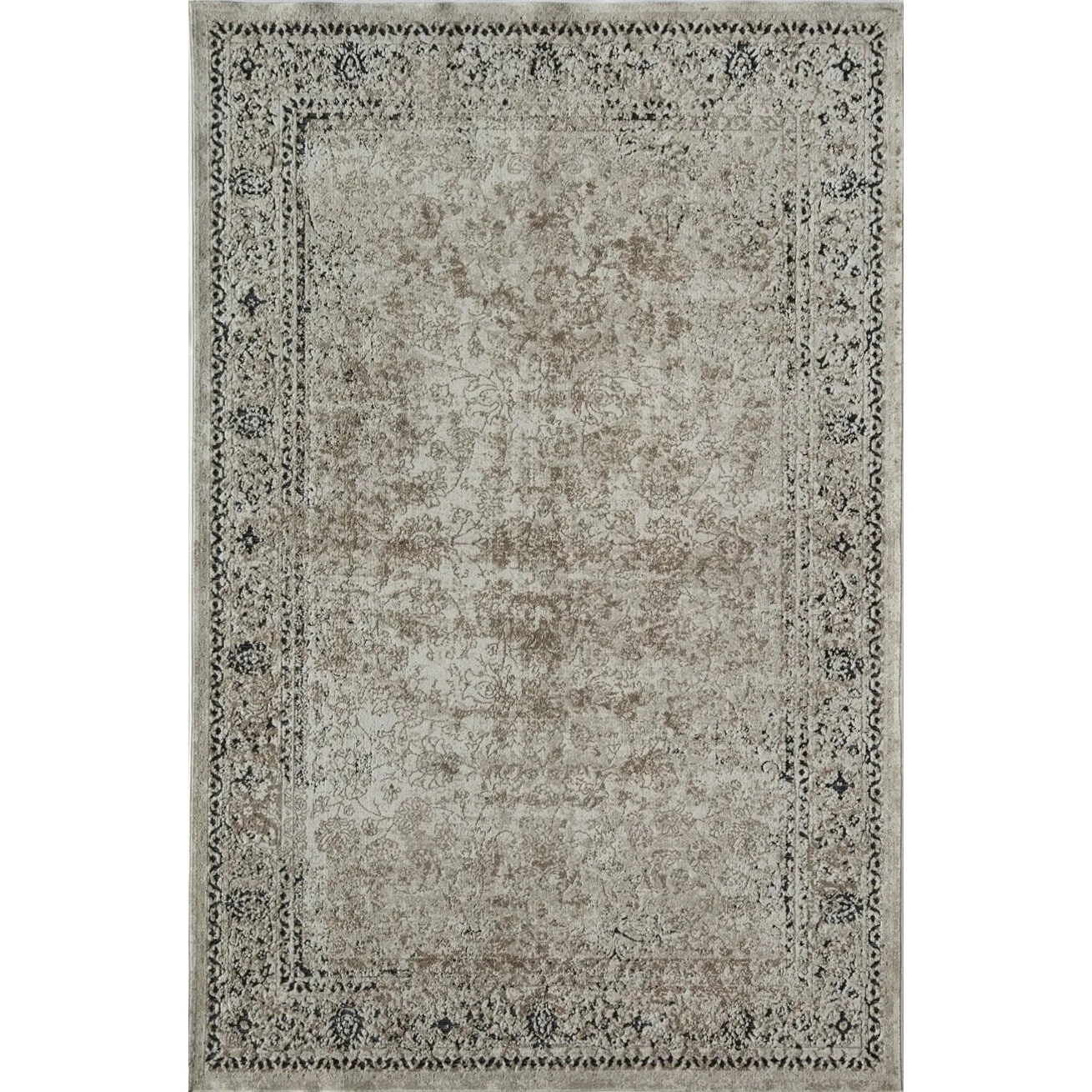 Cambridge CreamVintage Distressed Oriental Area Rug