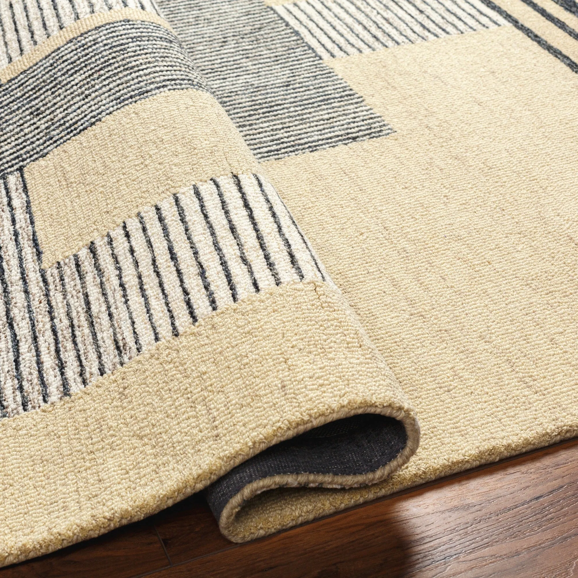 Chamas Handmade Striped Modern Wool Area Rug