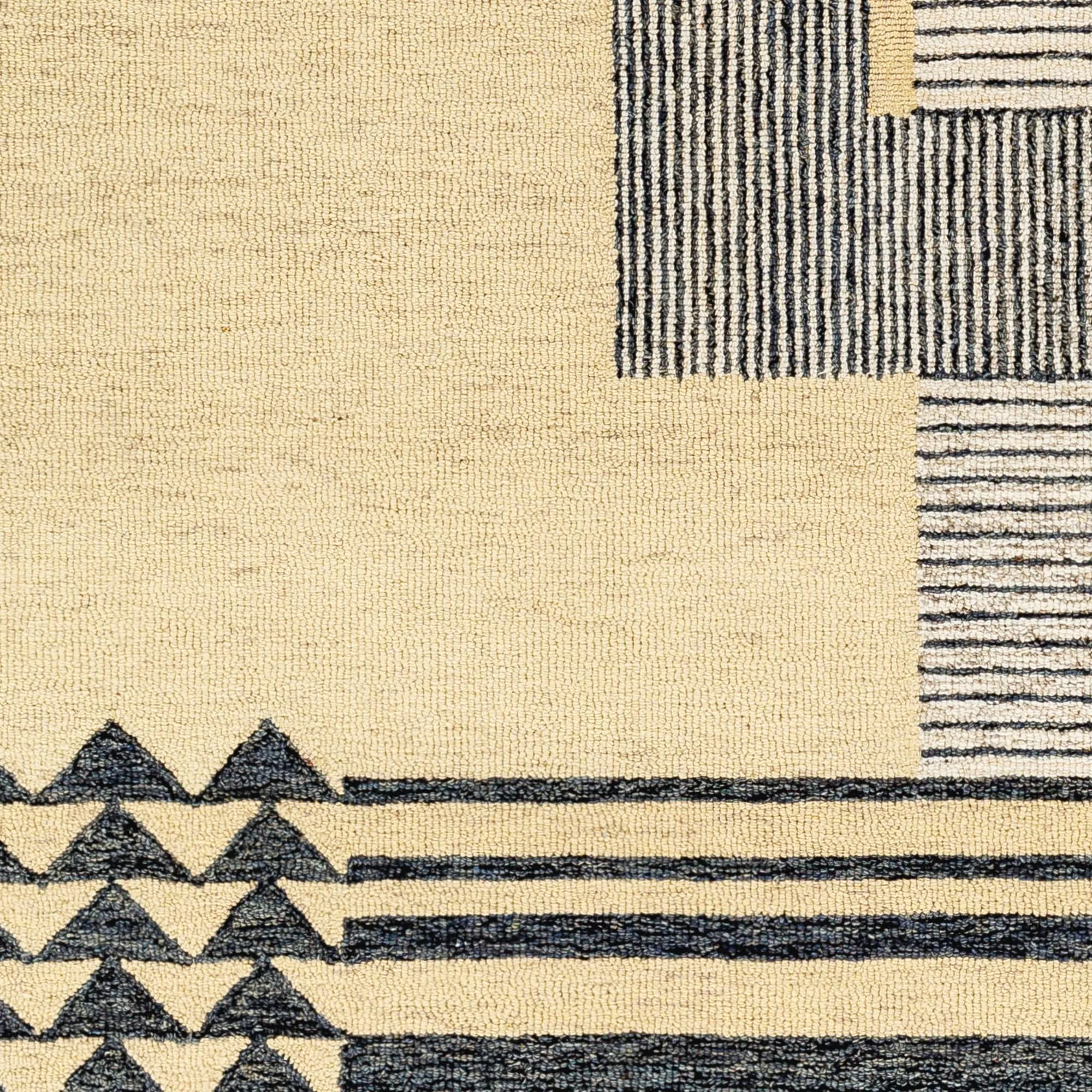Chamas Handmade Striped Modern Wool Area Rug