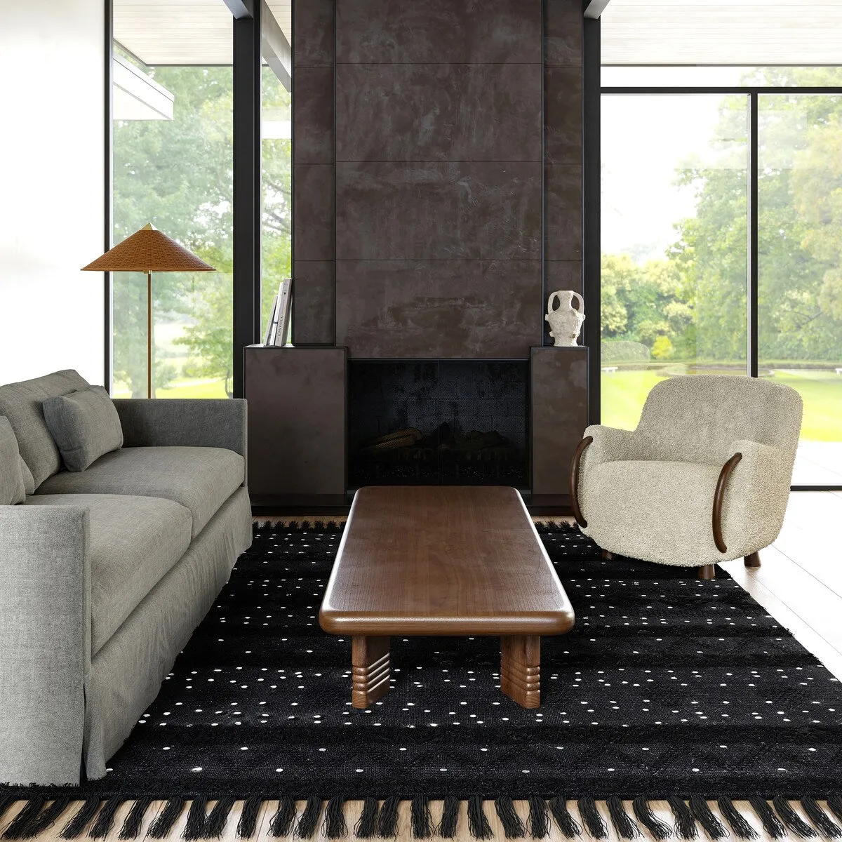 Chandy Textured Wool Area Rug