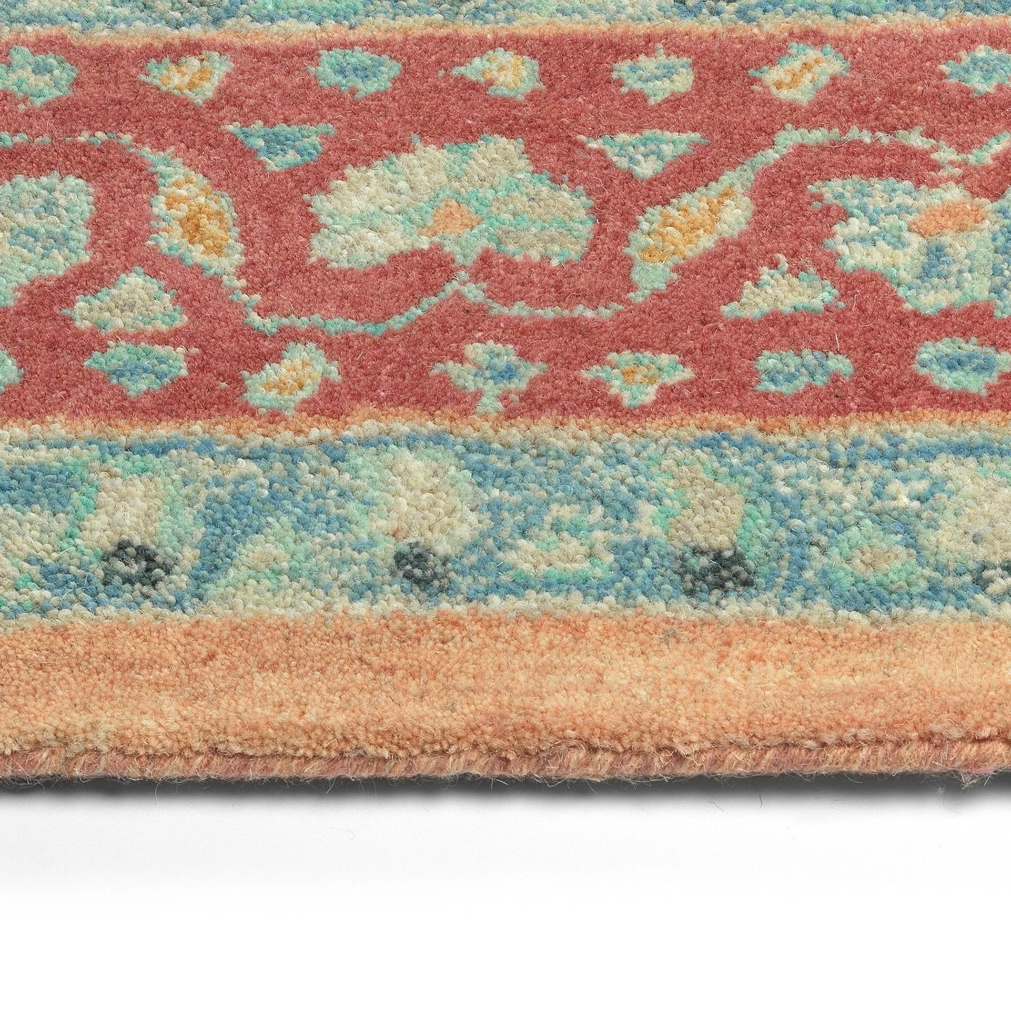 Charlotte Collection Peach Hand Tufted Indoor Area Rug