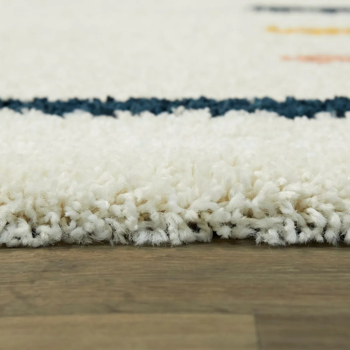 Chase Contemporary Stripe Shag Area Rug