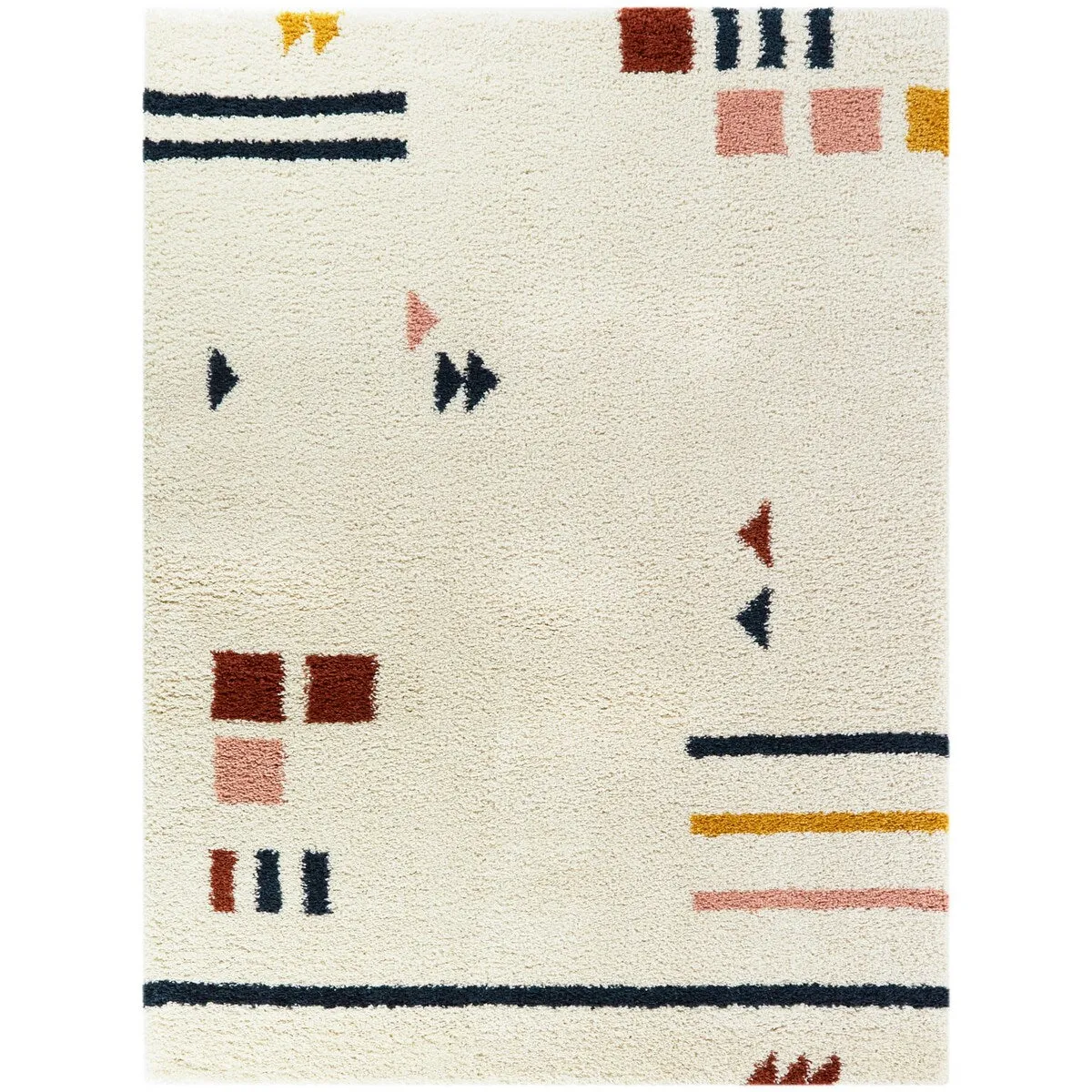 Chase Contemporary Stripe Shag Area Rug
