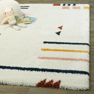 Chase Contemporary Stripe Shag Area Rug
