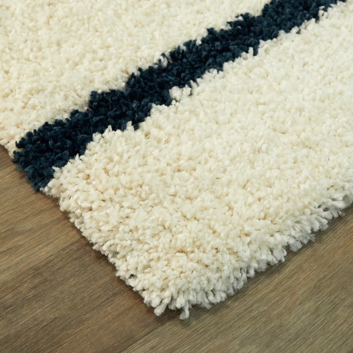 Chase Contemporary Stripe Shag Area Rug