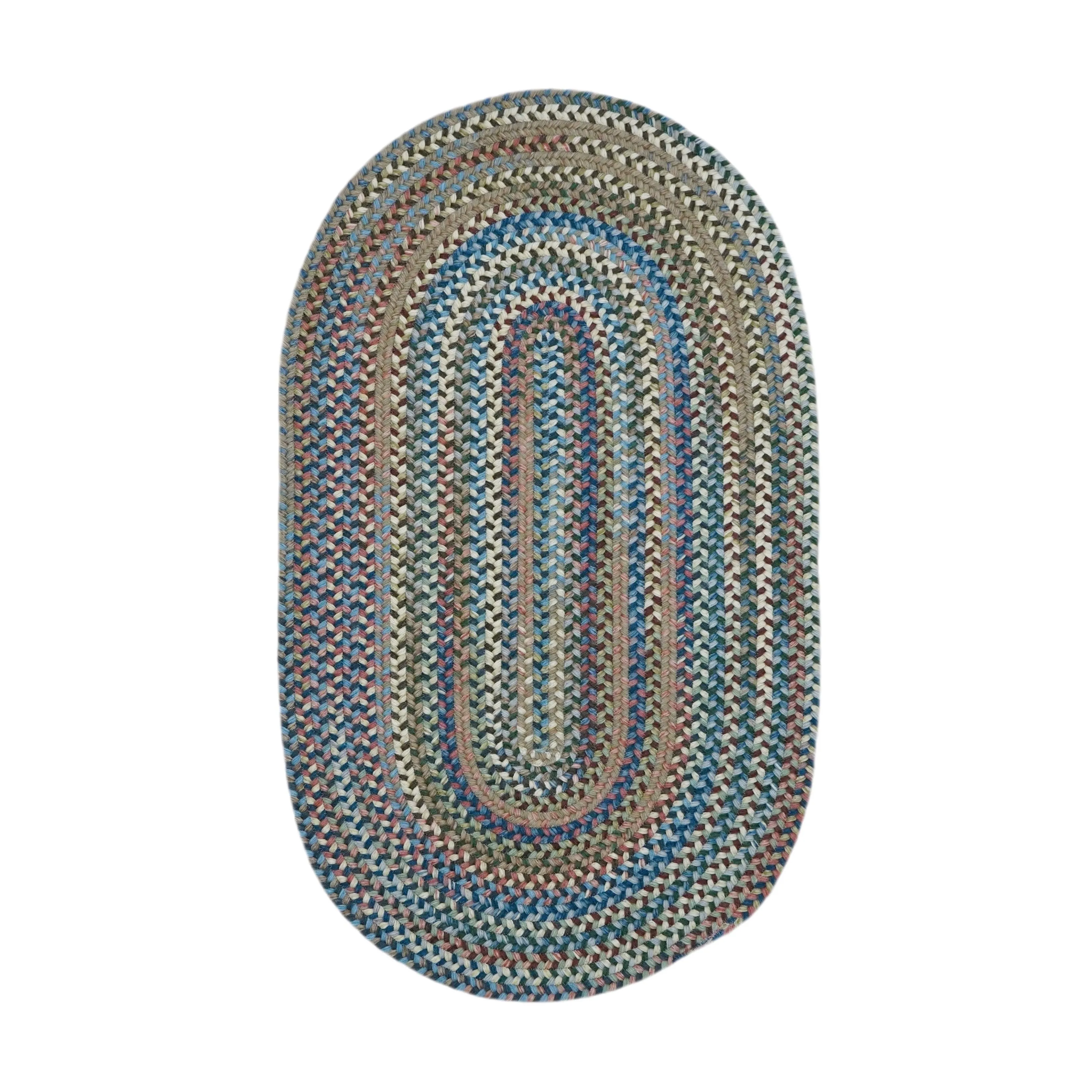 Colonial Mills New England Braid Multi Colored Wool Area Rug