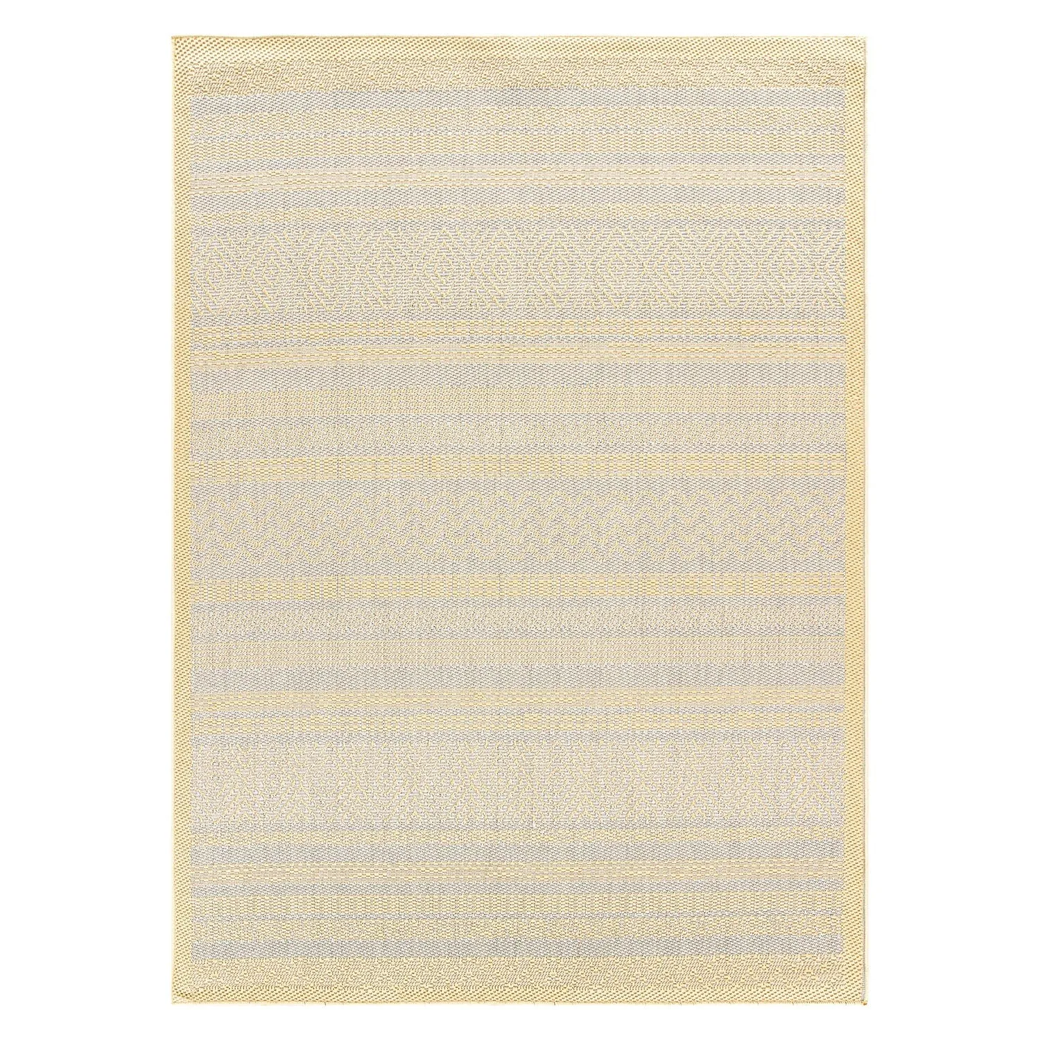 Contemporary Bohemain Stripes Indoor/Outdoor Flatweave Waterproof Backyard Patio Area Rug