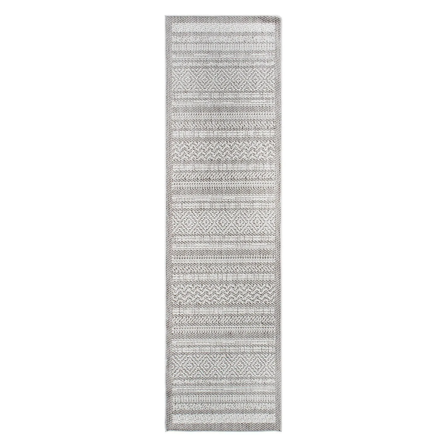 Contemporary Bohemain Stripes Indoor/Outdoor Flatweave Waterproof Backyard Patio Area Rug