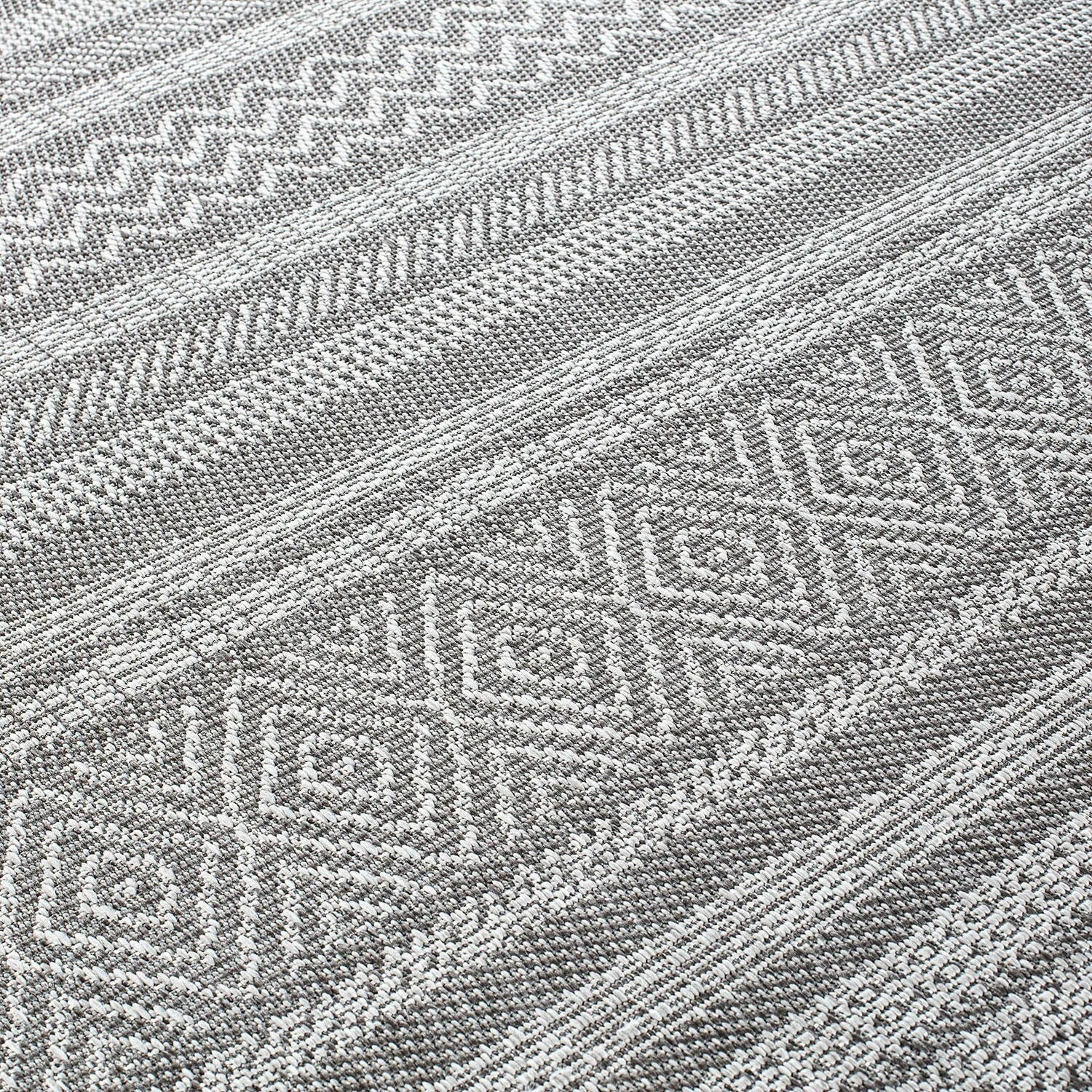 Contemporary Bohemain Stripes Indoor/Outdoor Flatweave Waterproof Backyard Patio Area Rug