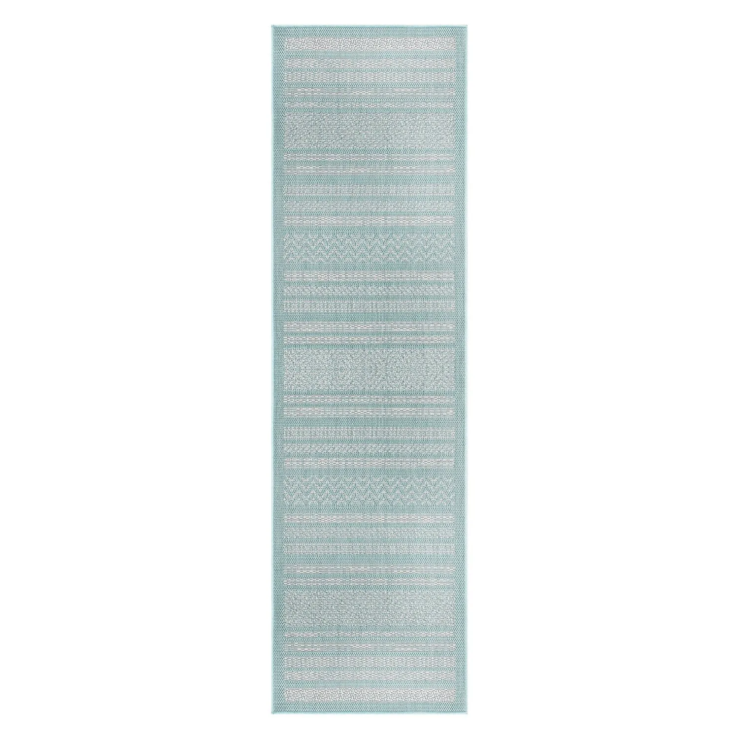 Contemporary Bohemain Stripes Indoor/Outdoor Flatweave Waterproof Backyard Patio Area Rug