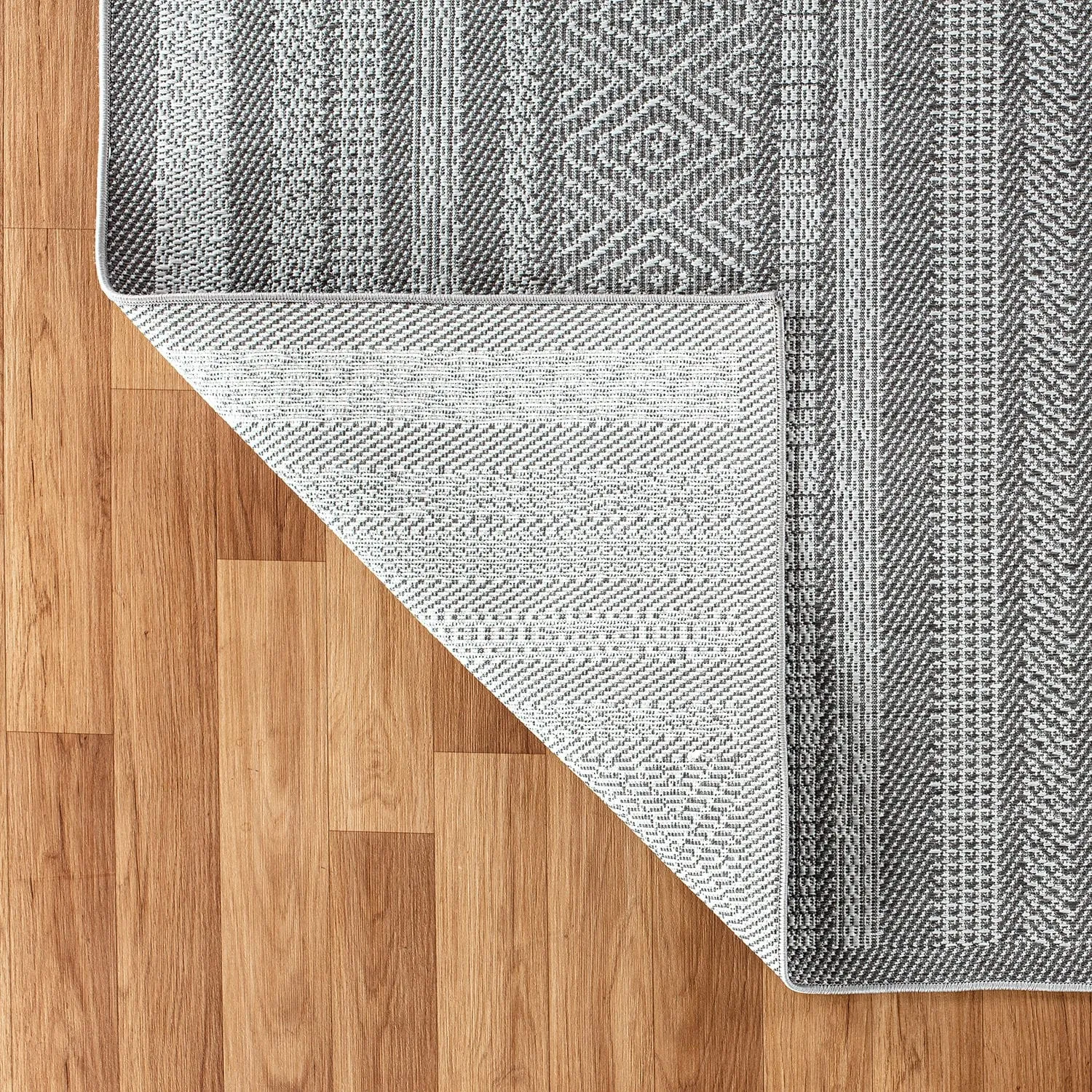 Contemporary Bohemain Stripes Indoor/Outdoor Flatweave Waterproof Backyard Patio Area Rug