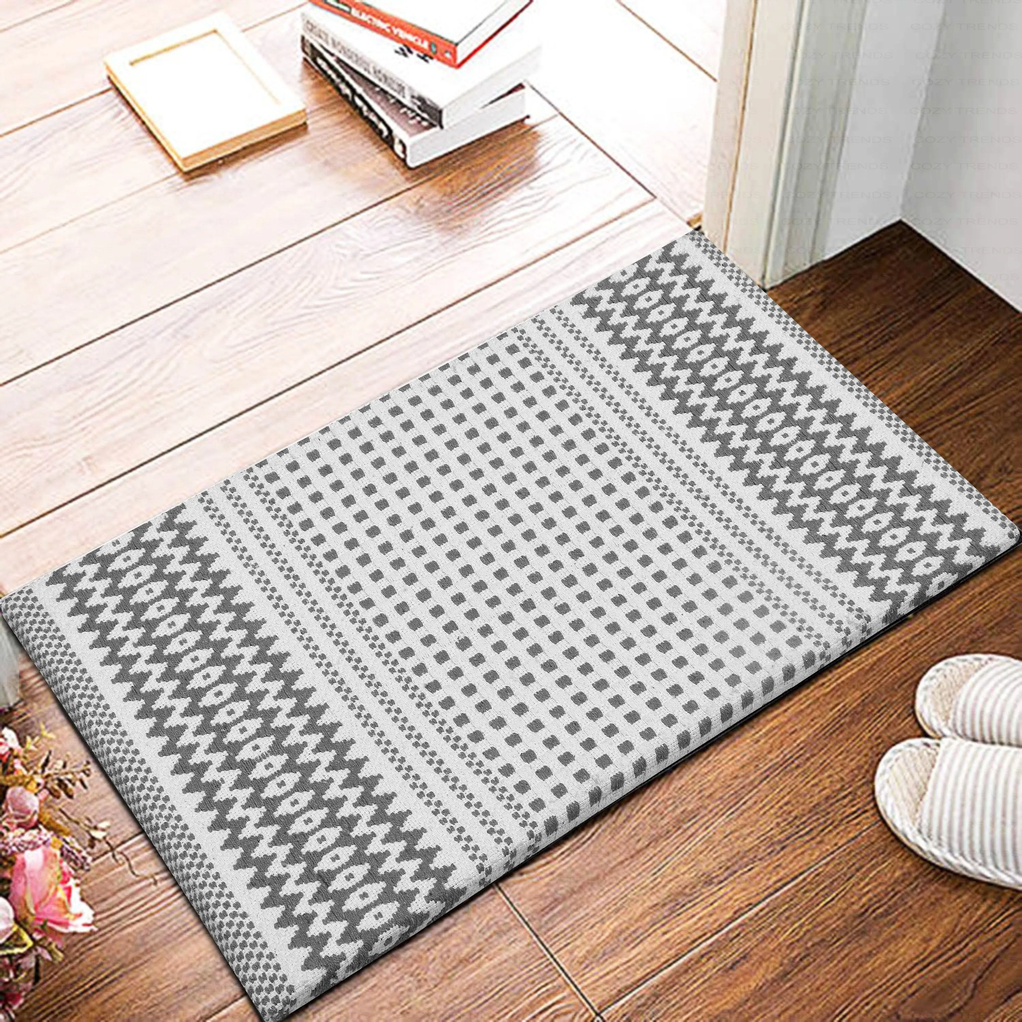 Cotton Kitchen Mat Cushioned Anti-Fatigue Rug. Non-Slip Mats Comfort Foam Rug for Kitchen. Office. Sink. Laundry - 18''x30''