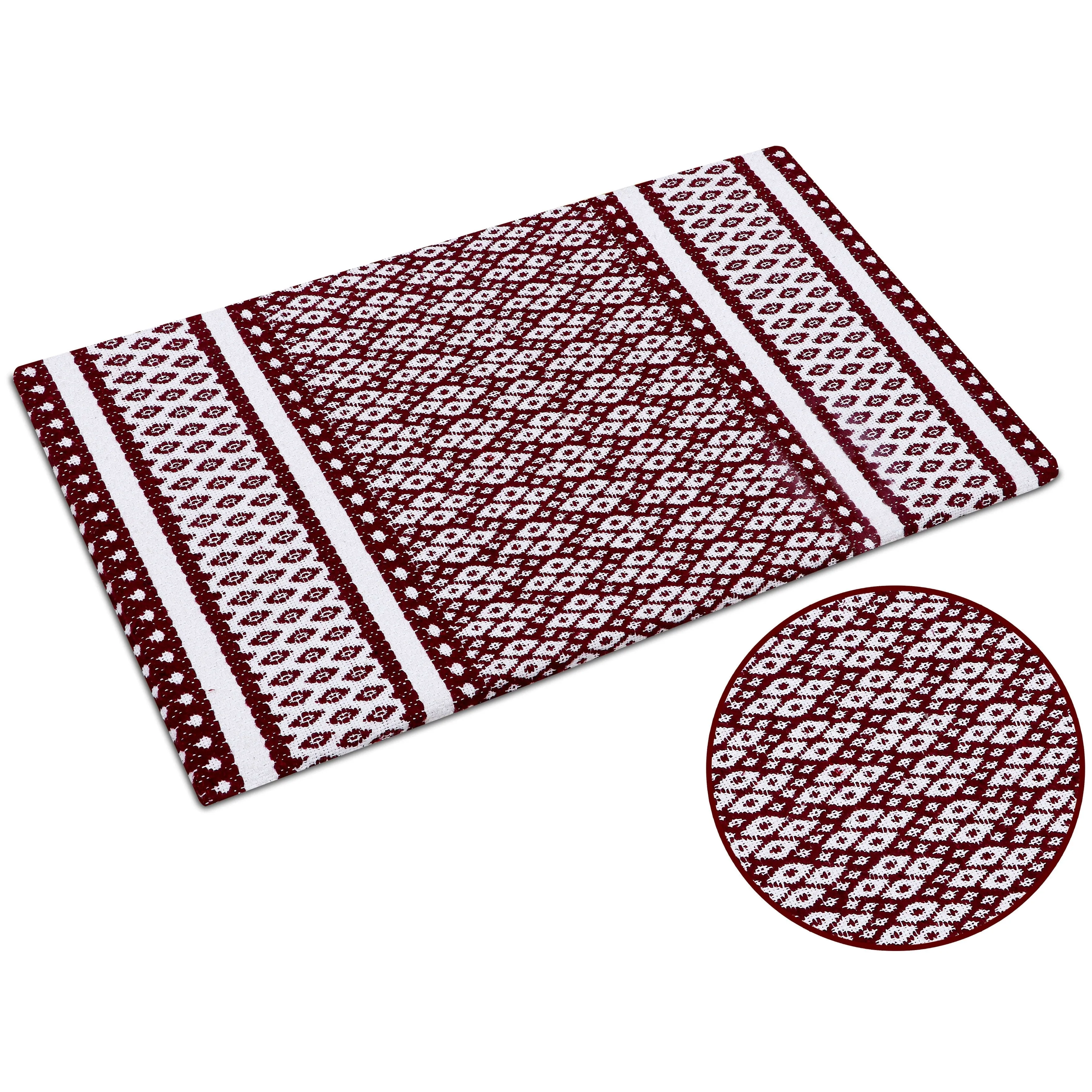 Cotton Kitchen Mat Cushioned Anti-Fatigue Rug. Non-Slip Mats Comfort Foam Rug for Kitchen. Office. Sink. Laundry - 18''x30''