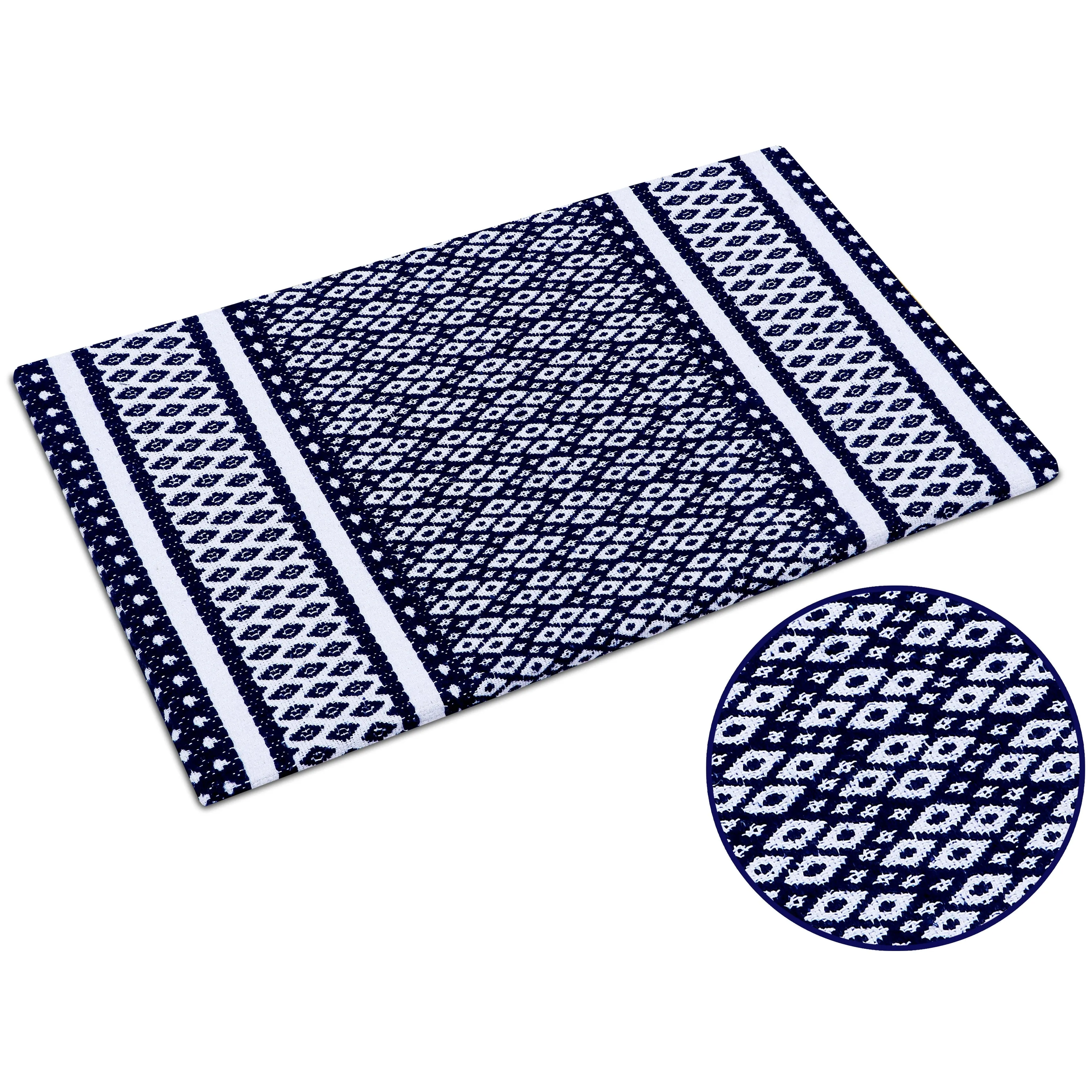 Cotton Kitchen Mat Cushioned Anti-Fatigue Rug. Non-Slip Mats Comfort Foam Rug for Kitchen. Office. Sink. Laundry - 18''x30''