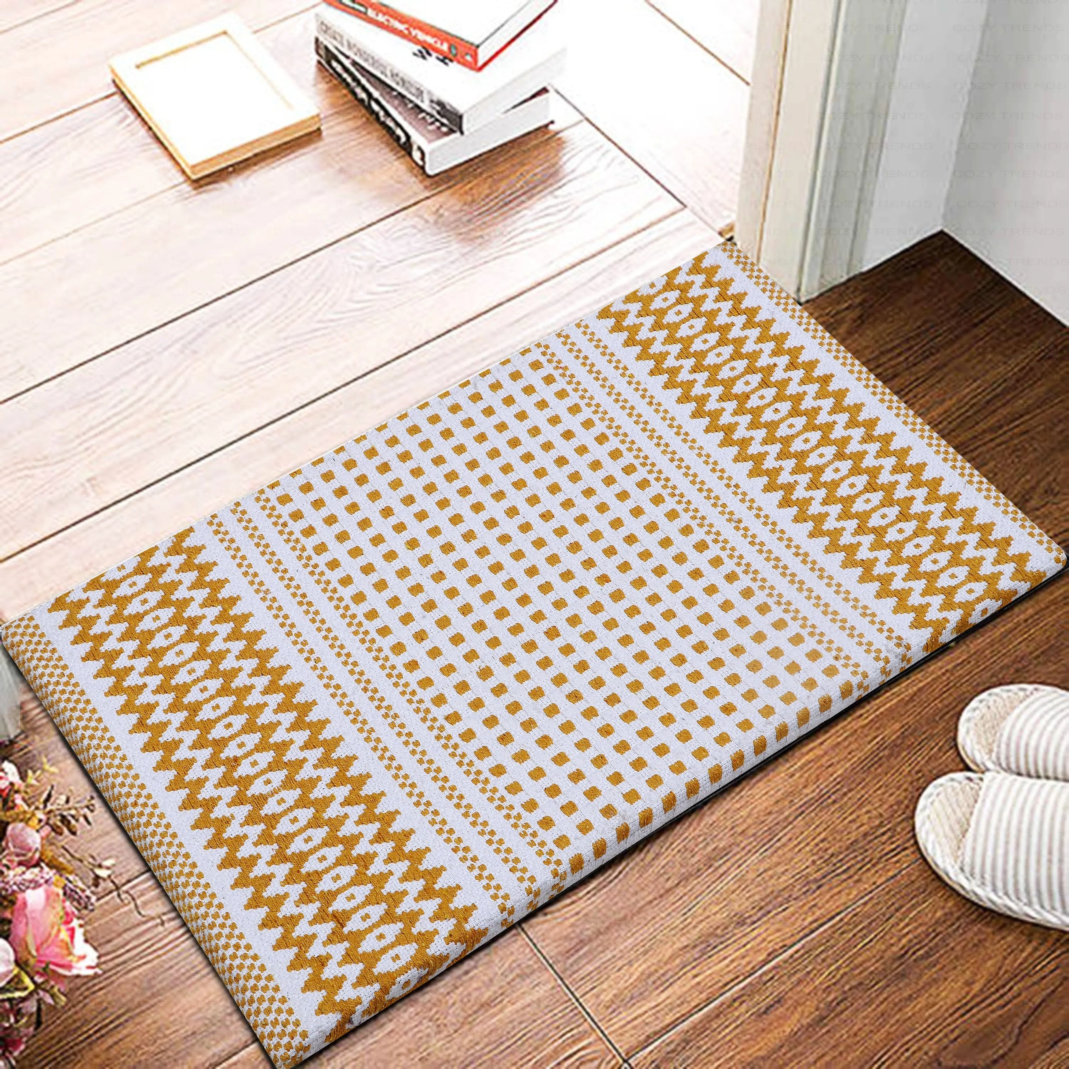 Cotton Kitchen Mat Cushioned Anti-Fatigue Rug. Non-Slip Mats Comfort Foam Rug for Kitchen. Office. Sink. Laundry - 18''x30''