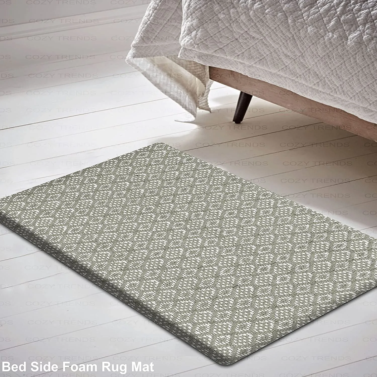 Cotton Kitchen Mat Cushioned Anti-Fatigue Rug. Non-Slip Mats Comfort Foam Rug for Kitchen. Office. Sink. Laundry - 18''x30''