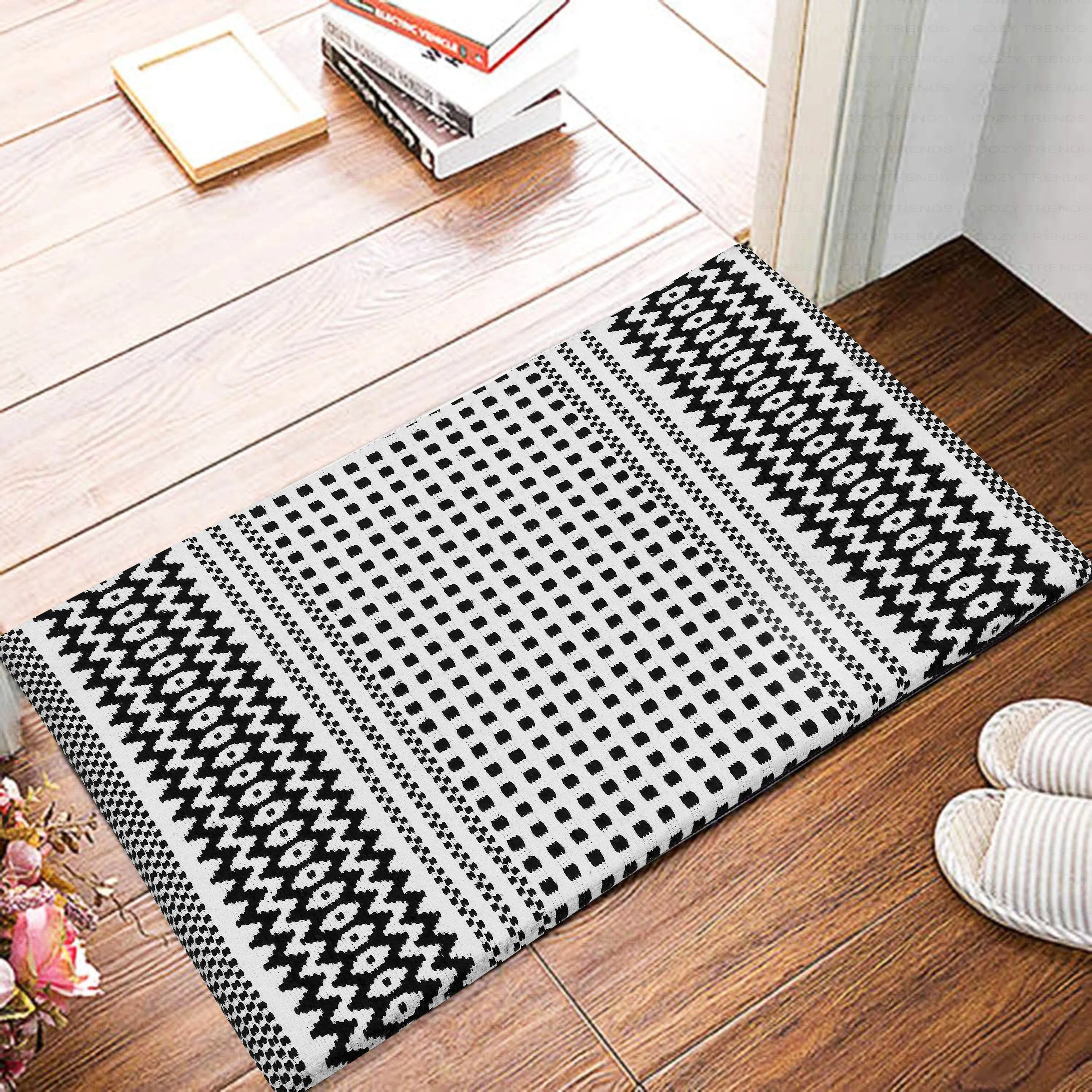 Cotton Kitchen Mat Cushioned Anti-Fatigue Rug. Non-Slip Mats Comfort Foam Rug for Kitchen. Office. Sink. Laundry - 18''x30''