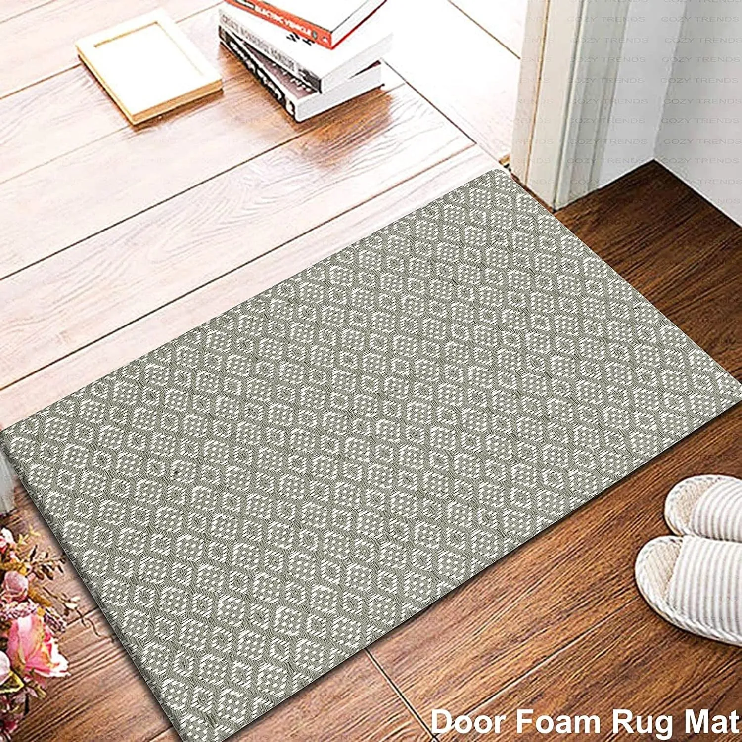Cotton Kitchen Mat Cushioned Anti-Fatigue Rug. Non-Slip Mats Comfort Foam Rug for Kitchen. Office. Sink. Laundry - 18''x30''