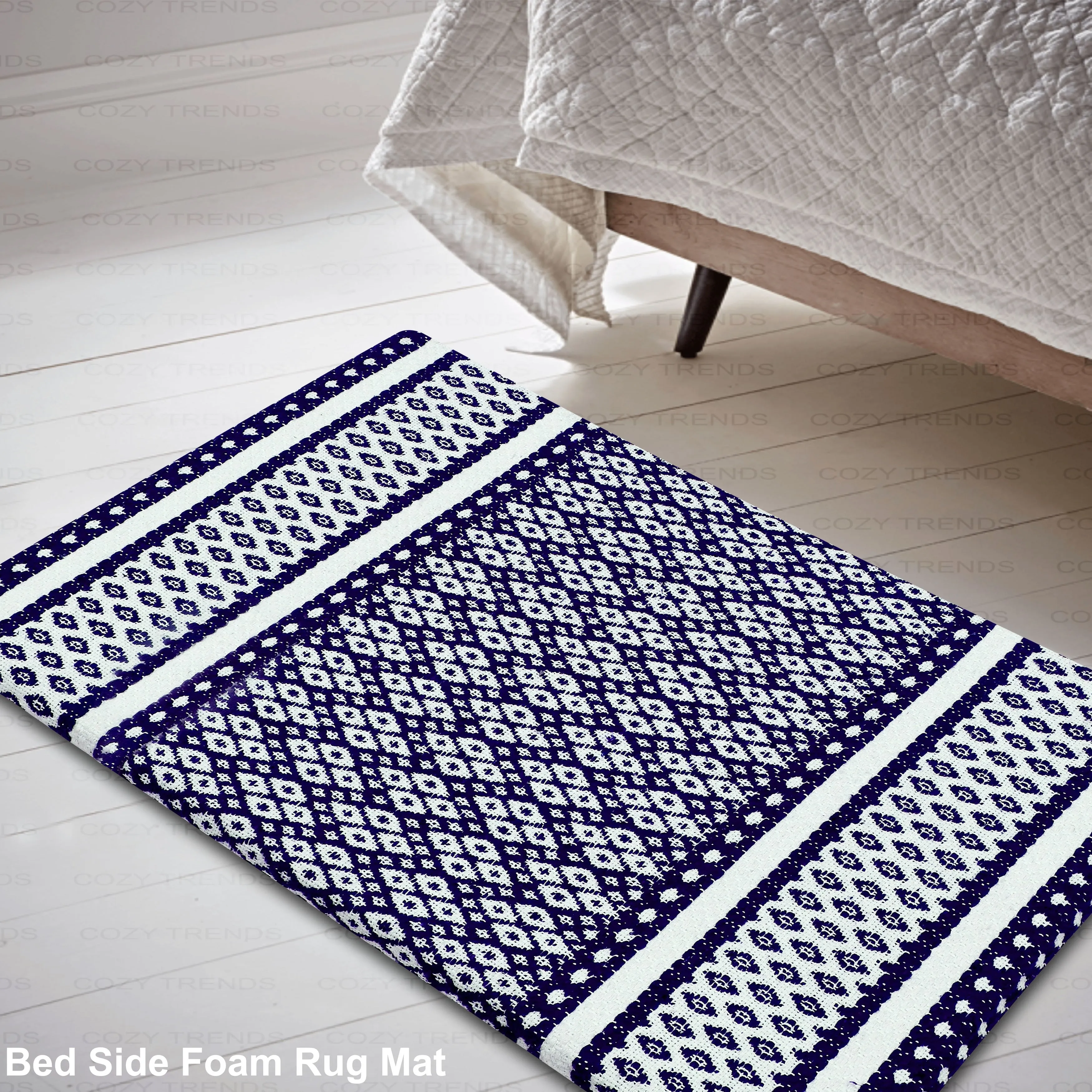 Cotton Kitchen Mat Cushioned Anti-Fatigue Rug. Non-Slip Mats Comfort Foam Rug for Kitchen. Office. Sink. Laundry - 18''x30''