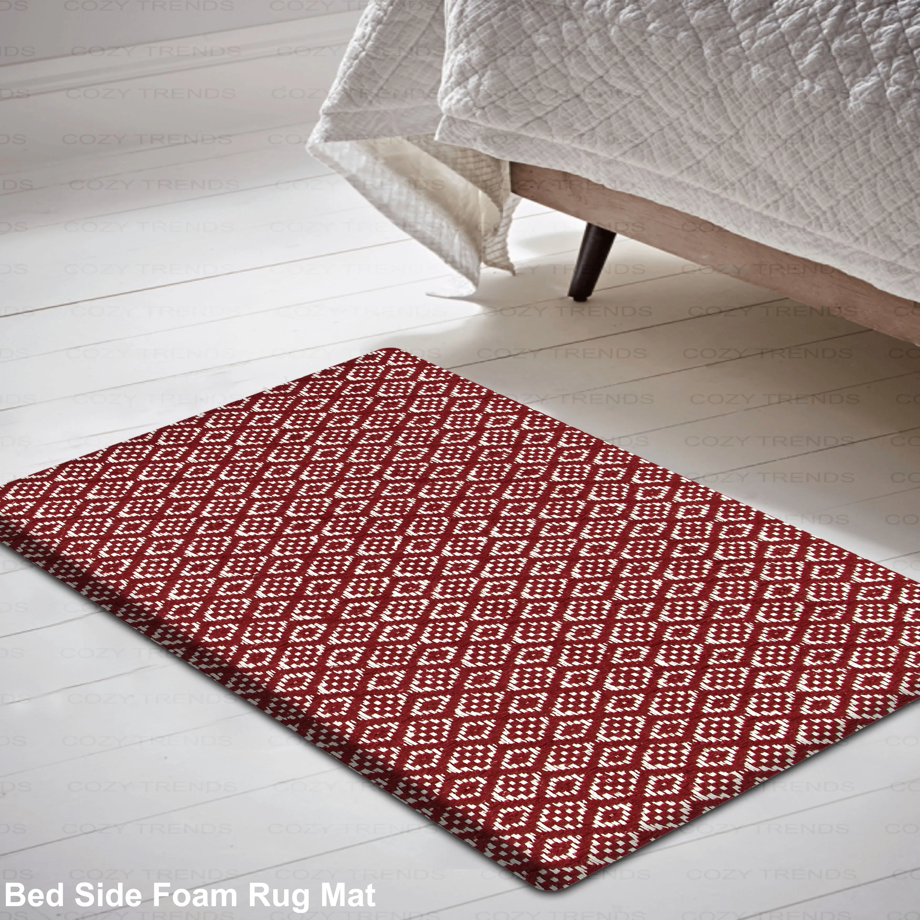Cotton Kitchen Mat Cushioned Anti-Fatigue Rug. Non-Slip Mats Comfort Foam Rug for Kitchen. Office. Sink. Laundry - 18''x30''