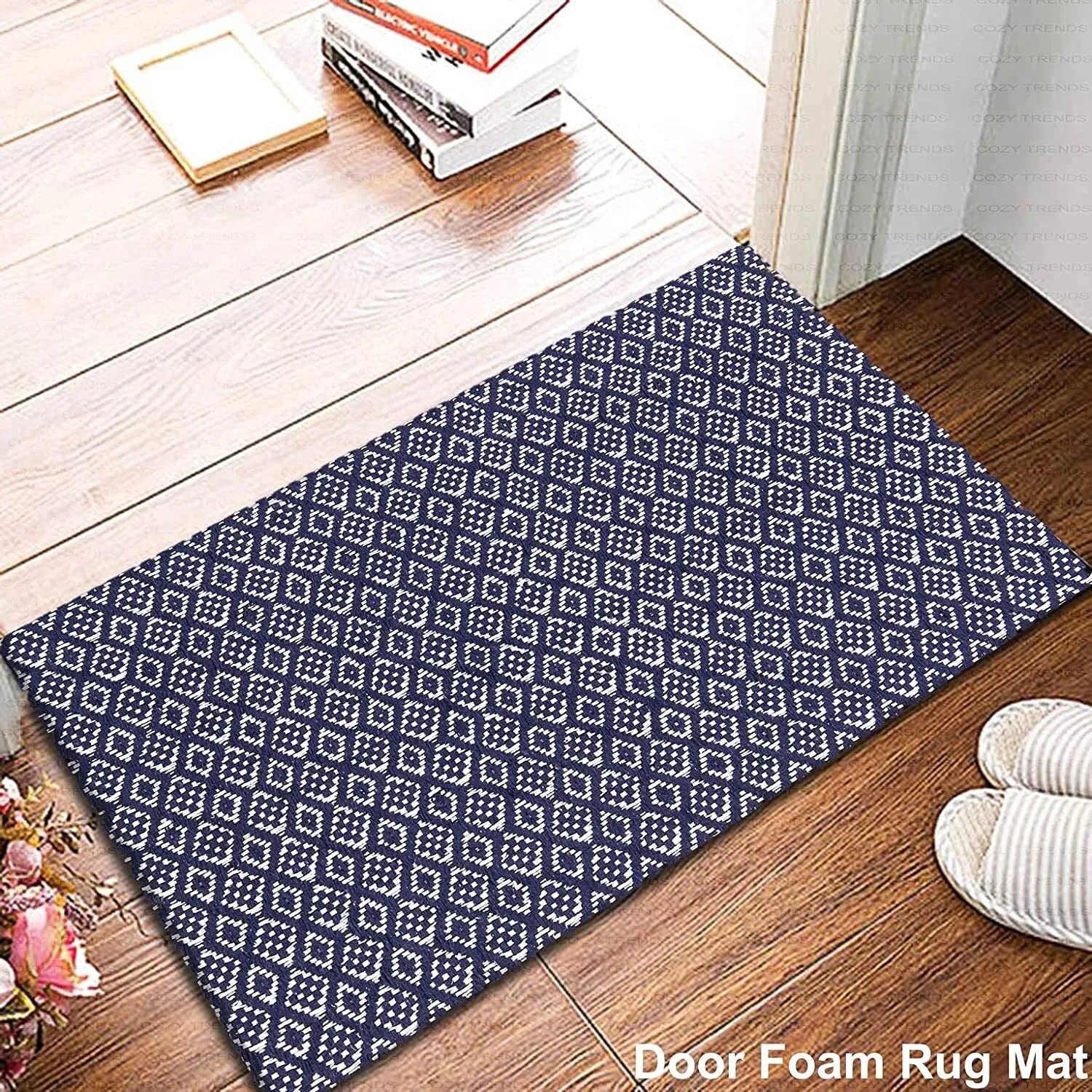 Cotton Kitchen Mat Cushioned Anti-Fatigue Rug. Non-Slip Mats Comfort Foam Rug for Kitchen. Office. Sink. Laundry - 18''x30''