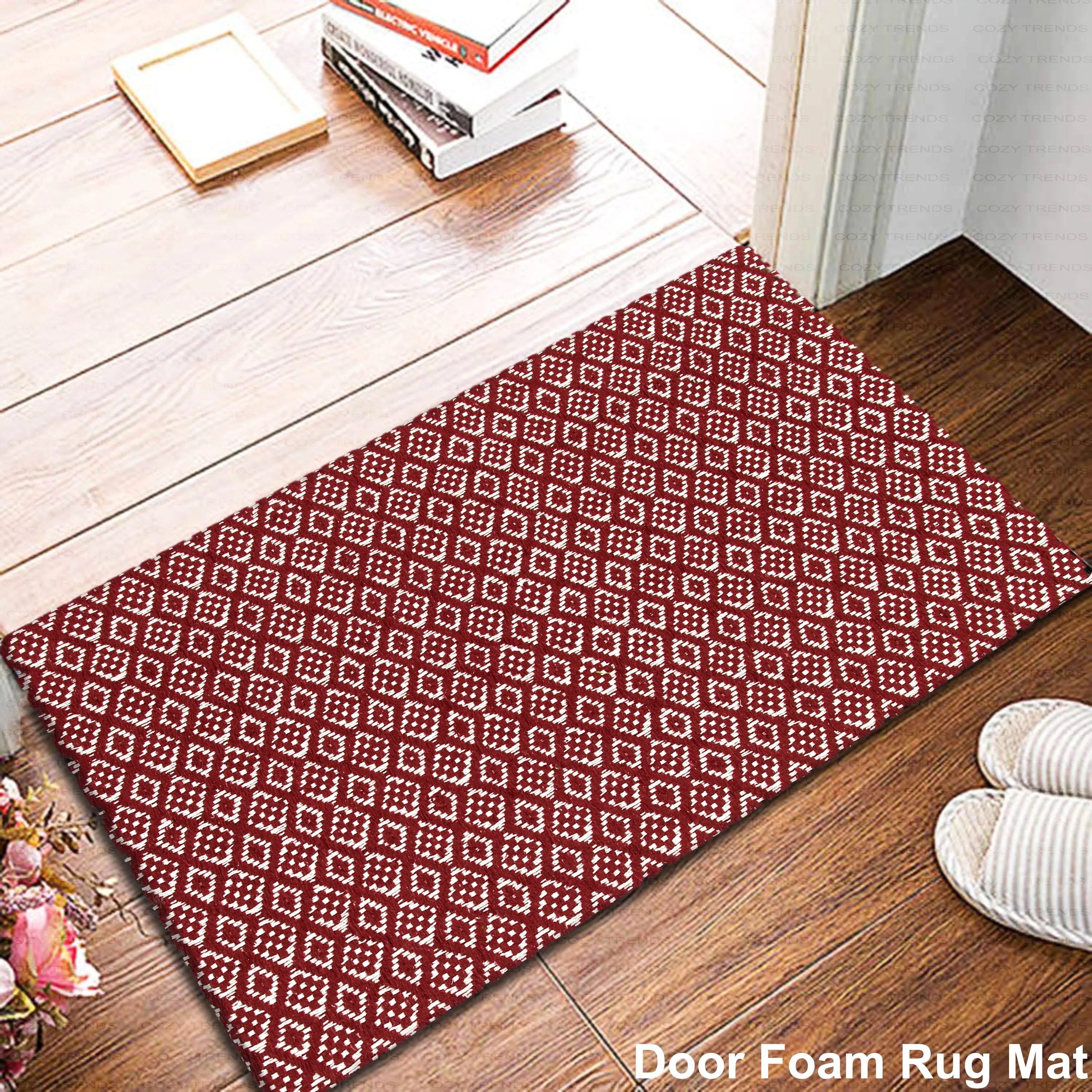 Cotton Kitchen Mat Cushioned Anti-Fatigue Rug. Non-Slip Mats Comfort Foam Rug for Kitchen. Office. Sink. Laundry - 18''x30''