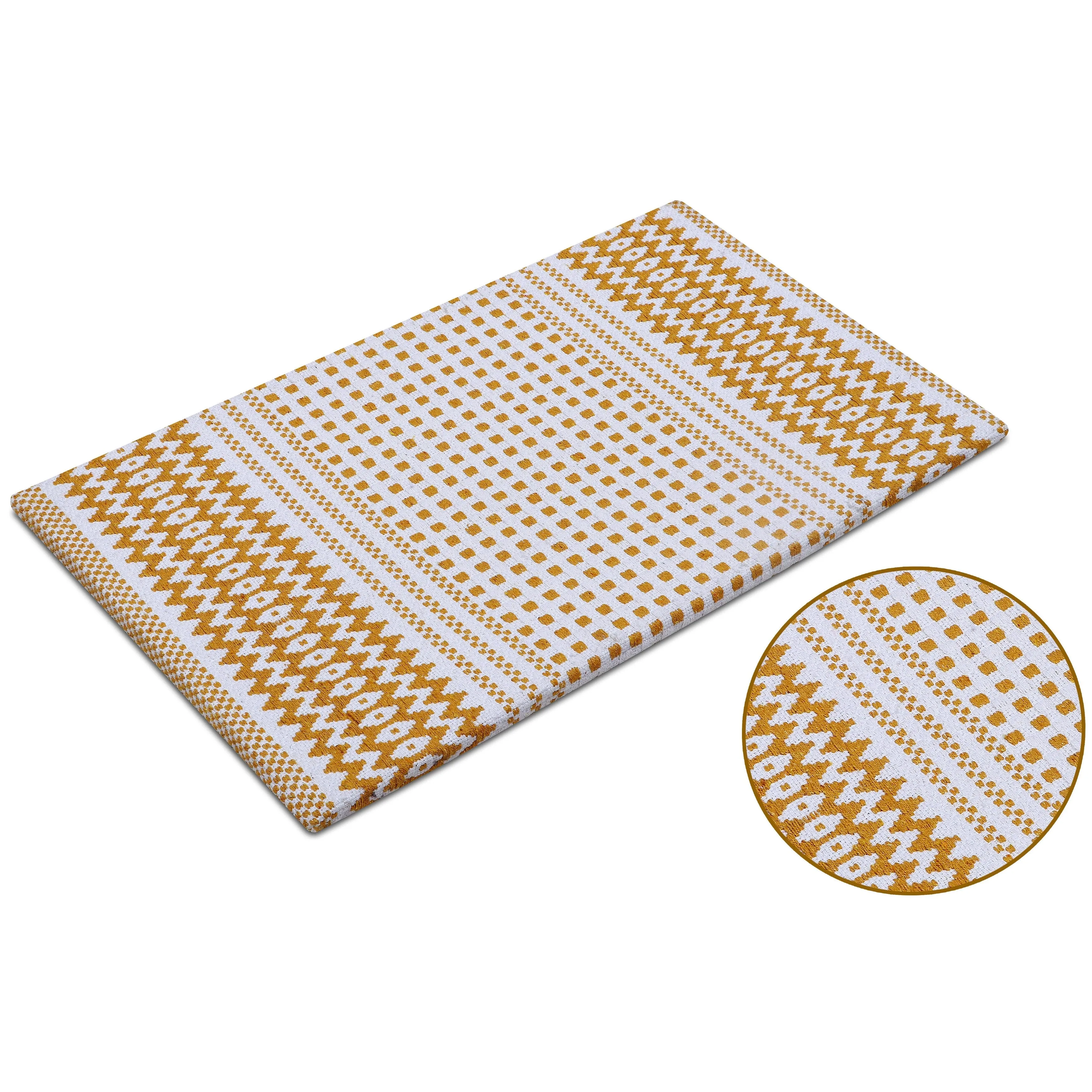 Cotton Kitchen Mat Cushioned Anti-Fatigue Rug. Non-Slip Mats Comfort Foam Rug for Kitchen. Office. Sink. Laundry - 18''x30''