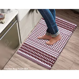 Cotton Kitchen Mat Cushioned Anti-Fatigue Rug. Non-Slip Mats Comfort Foam Rug for Kitchen. Office. Sink. Laundry - 18''x30''