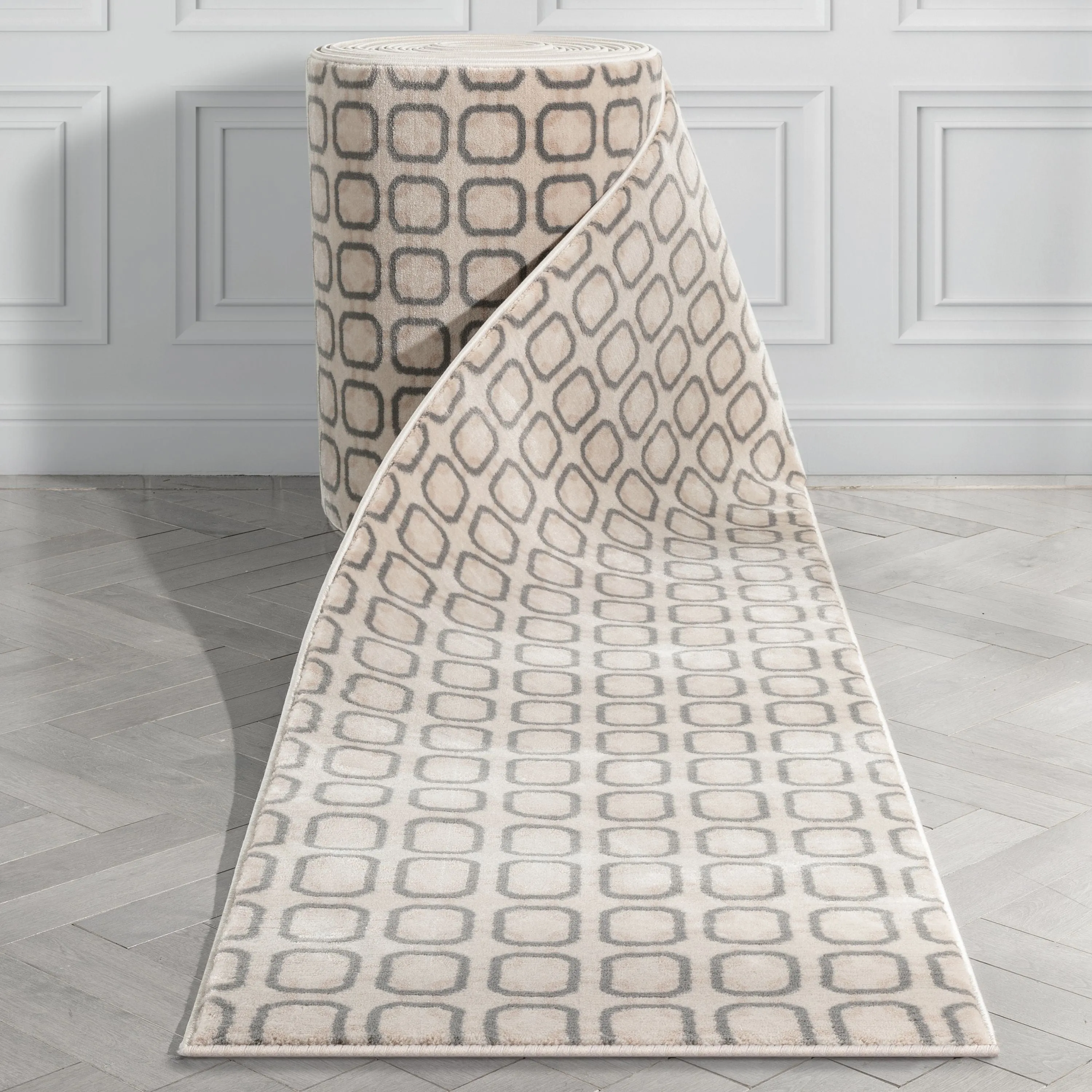 Custom Size Runner Baldwin Carter Glam Modern Geometric Stair Rug